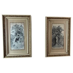 Antique Late 19th century French Silk Frames