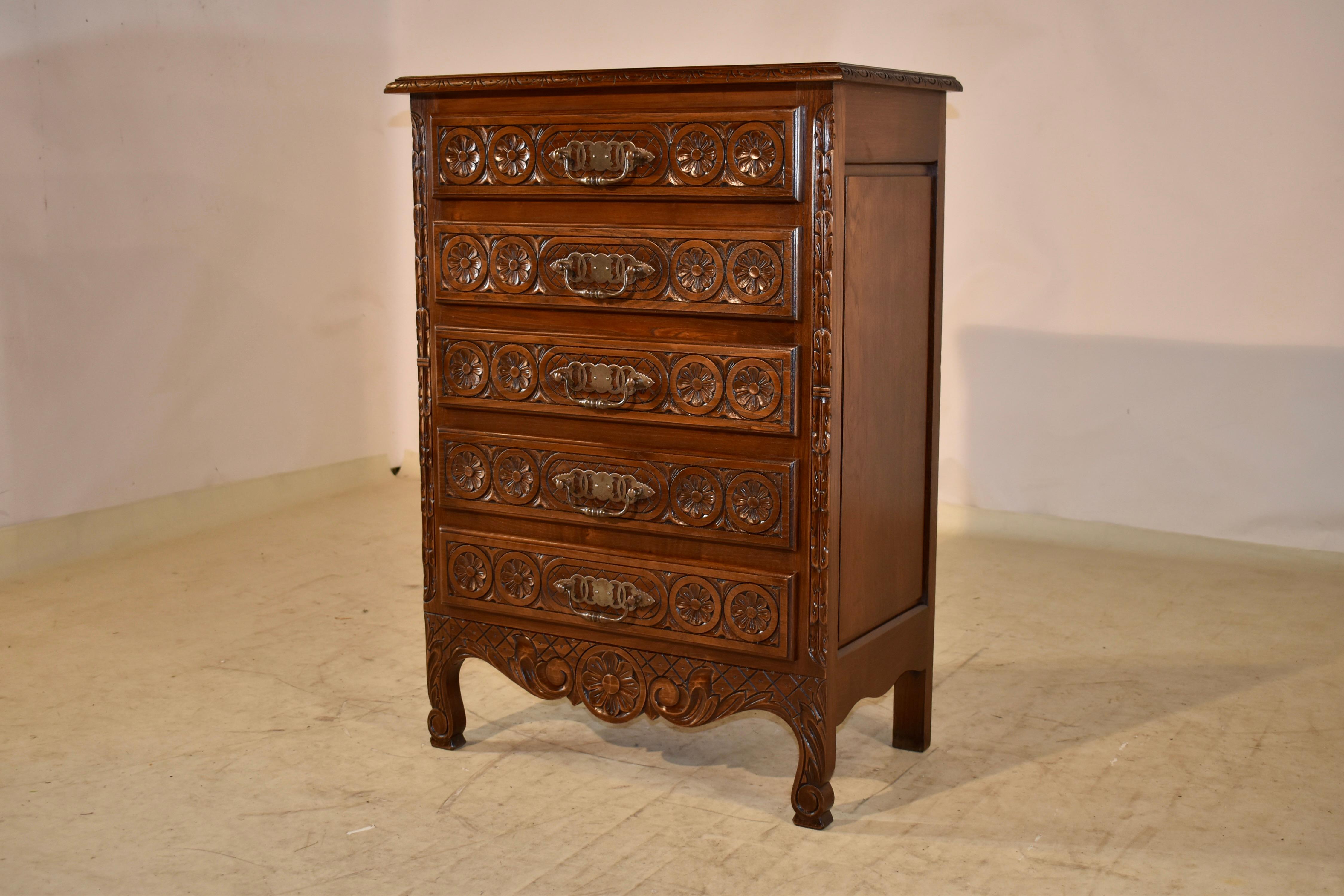 Oak Late 19th Century French Single Chest For Sale