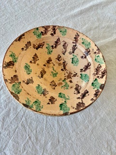 Late 19th Century French Spongeware Pottery Bowl