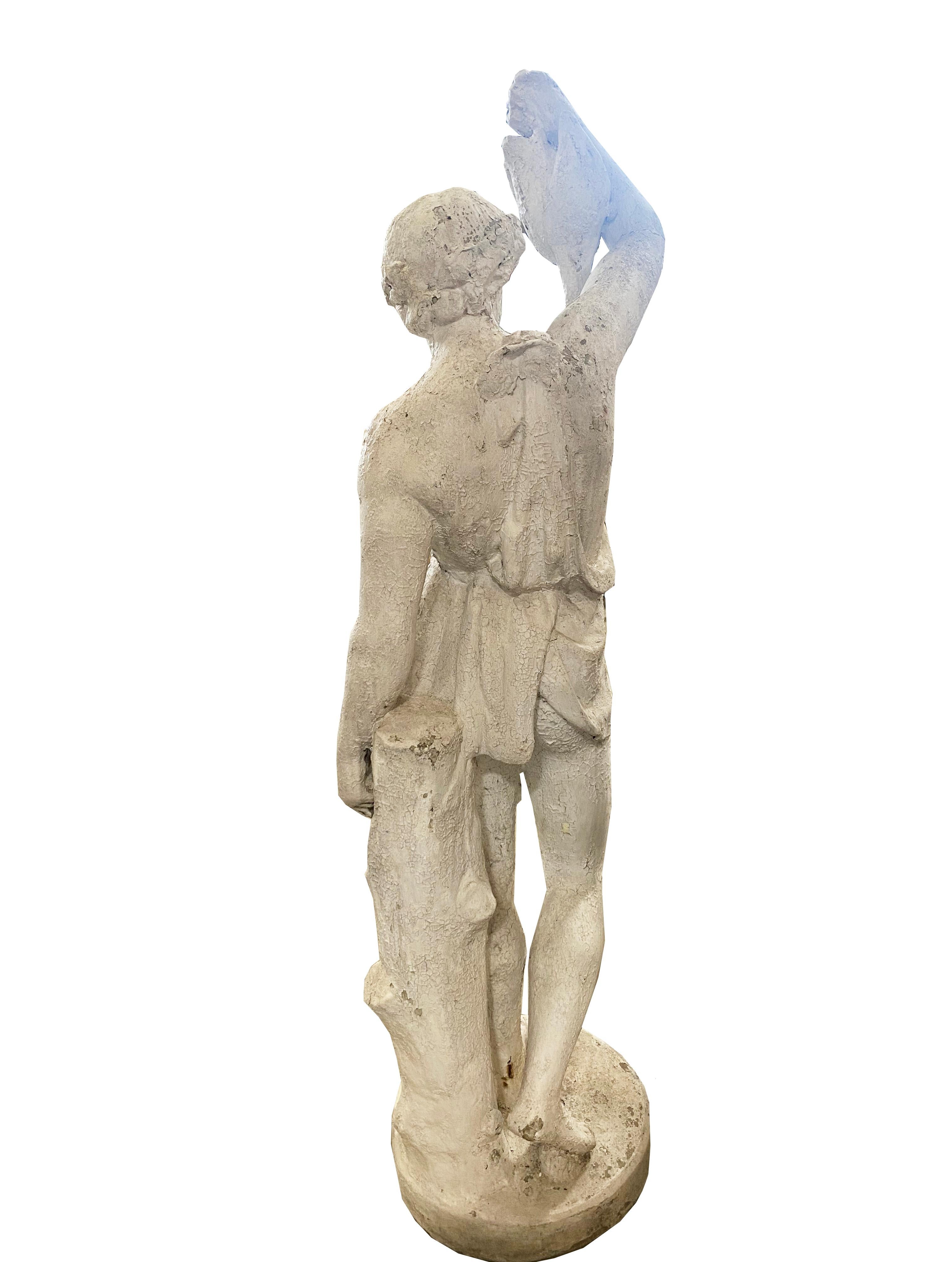 Composition Late 19th Century French Statue of a Hunter For Sale