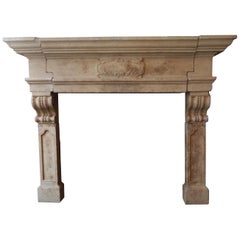 Late 19th Century French Stone Mantel Piece