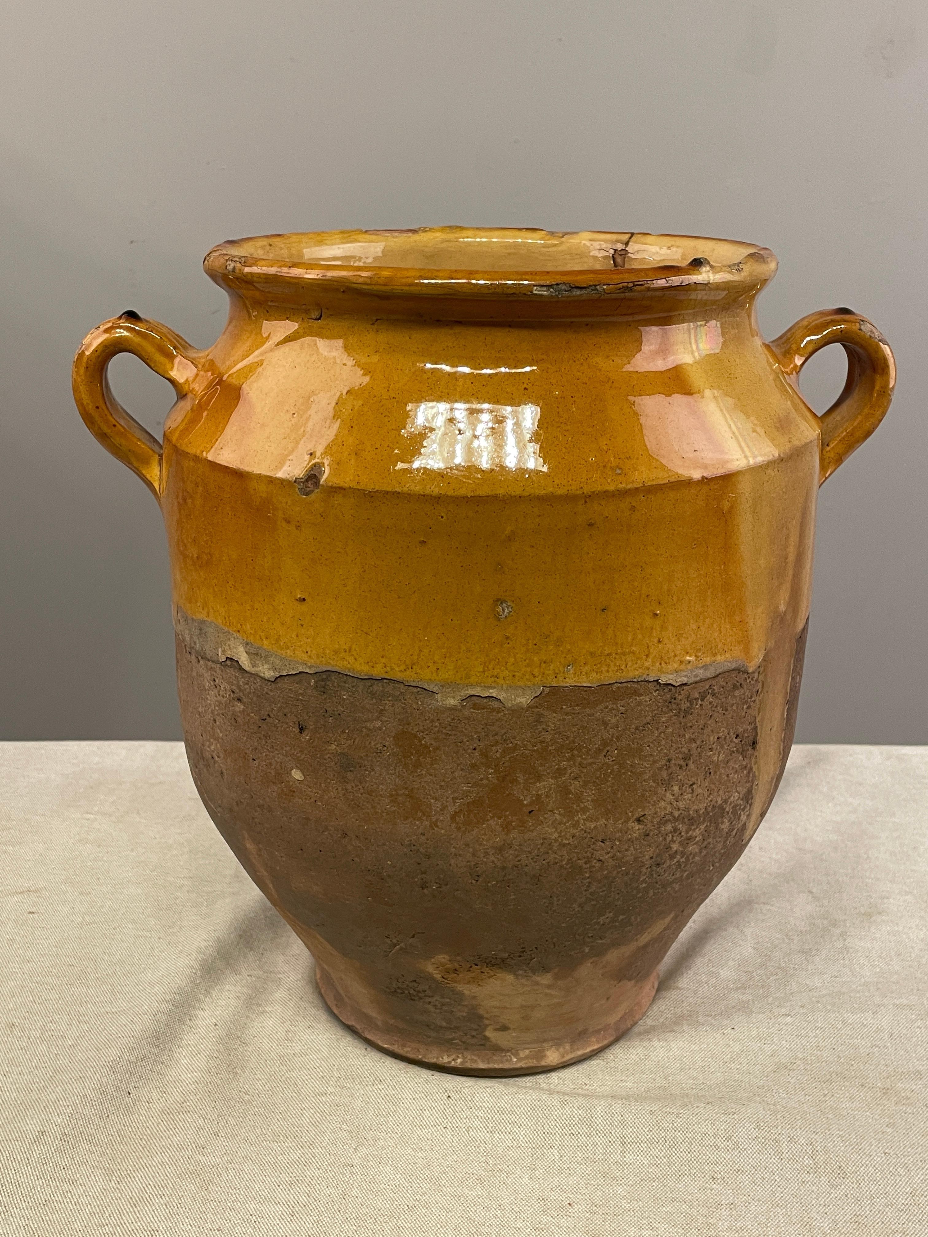 Hand-Carved Late 19th Century French Terracotta Confit Pot For Sale