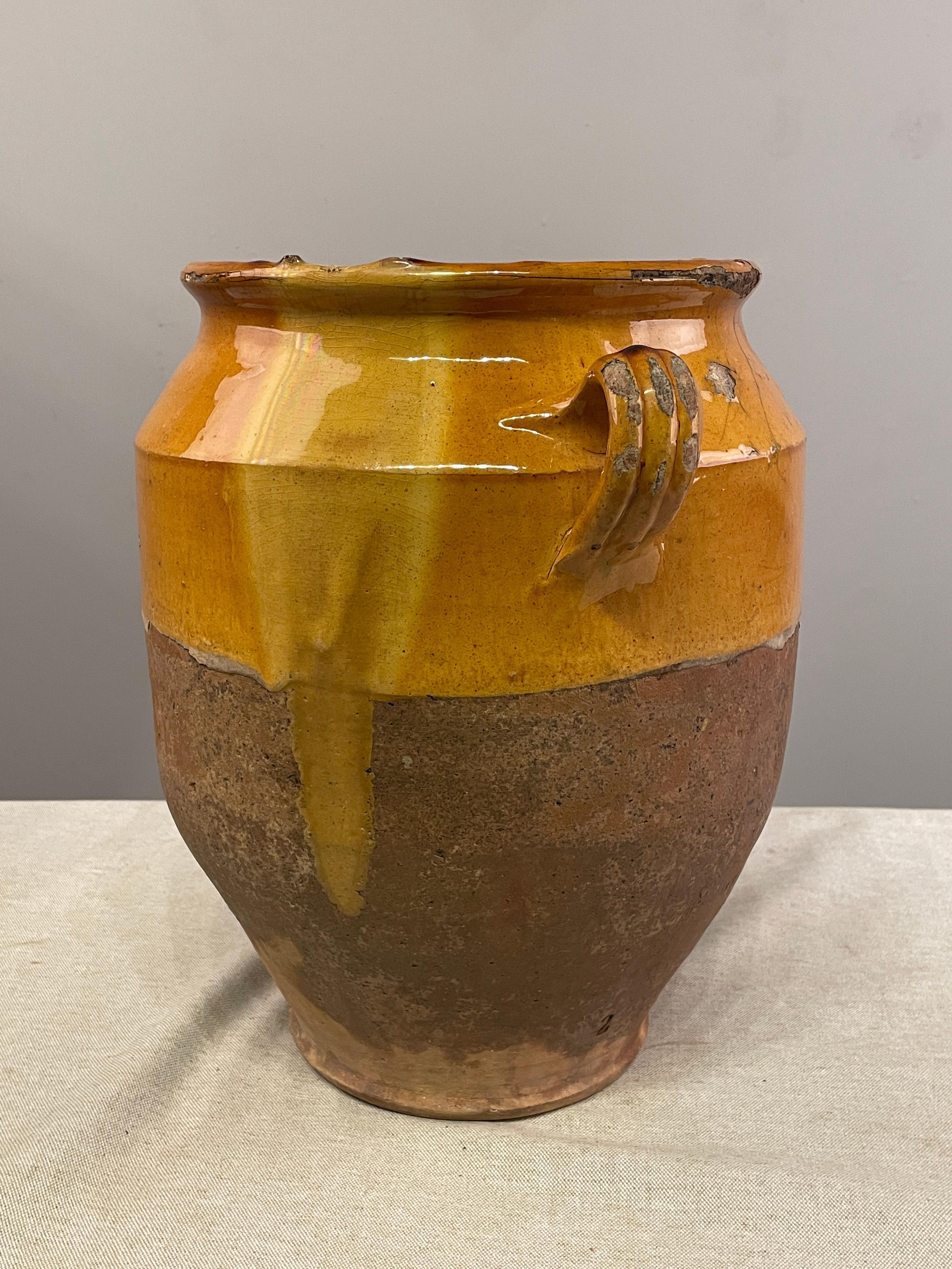 Late 19th Century French Terracotta Confit Pot For Sale 1