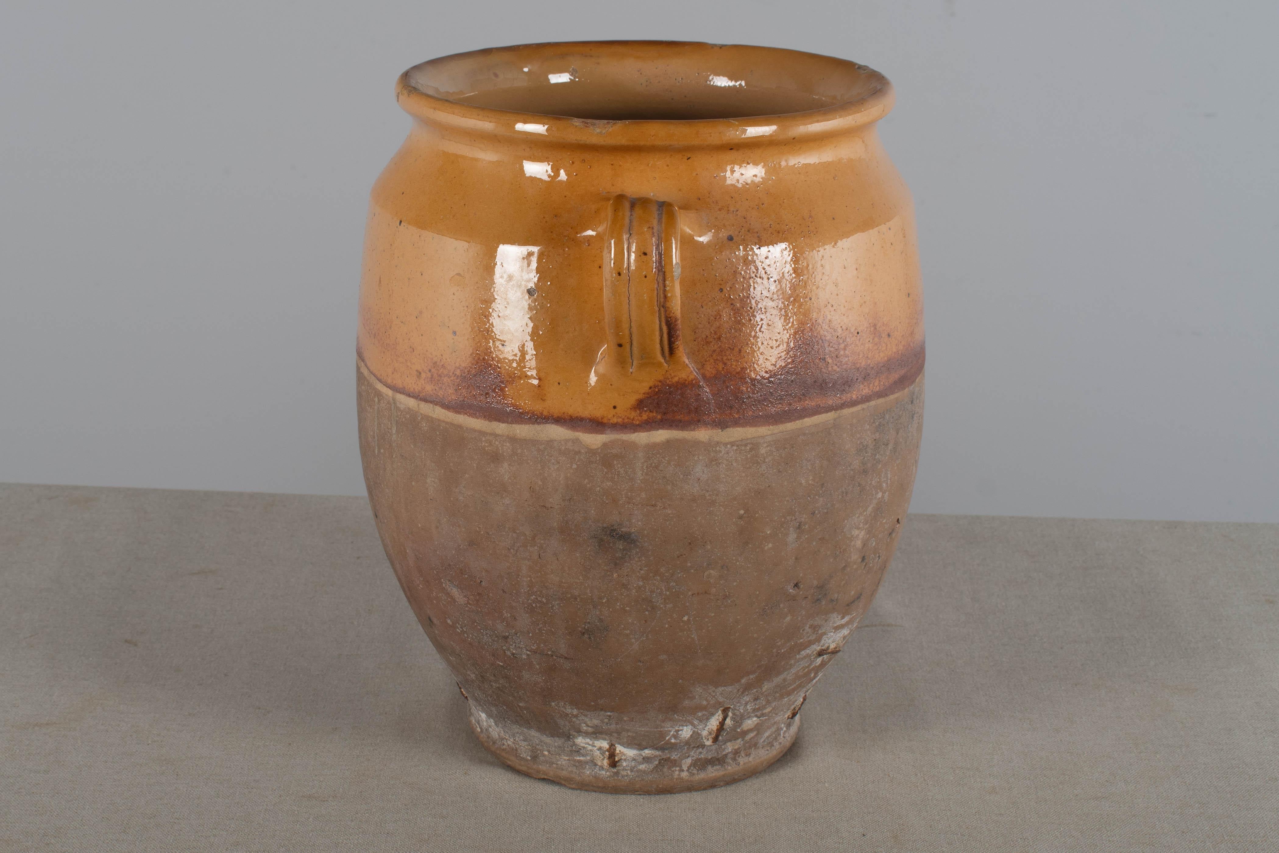 Late 19th century French Terracotta Vase or Pot à confit 11.5