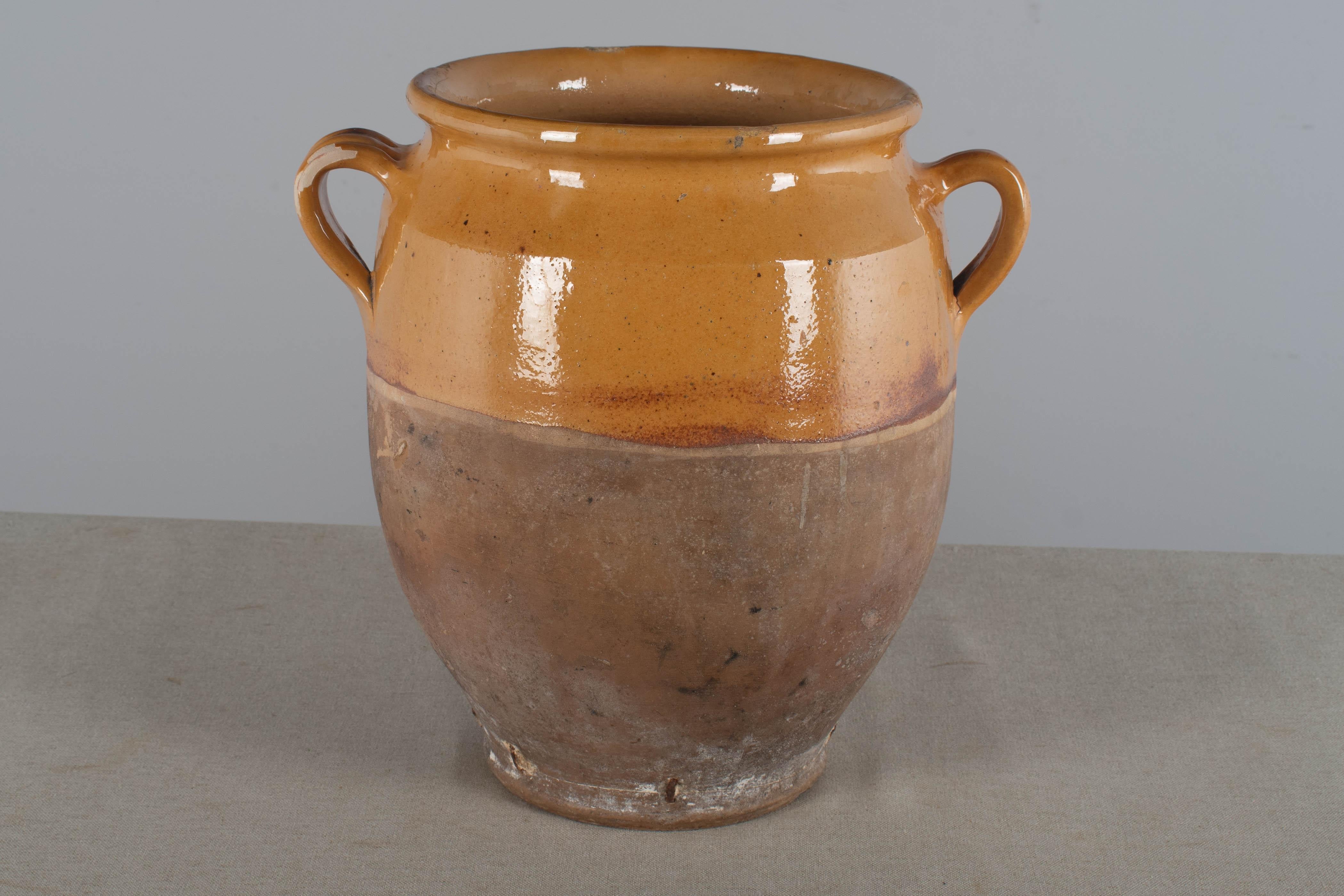 Late 19th century French Terracotta Vase or Pot à confit 11.5