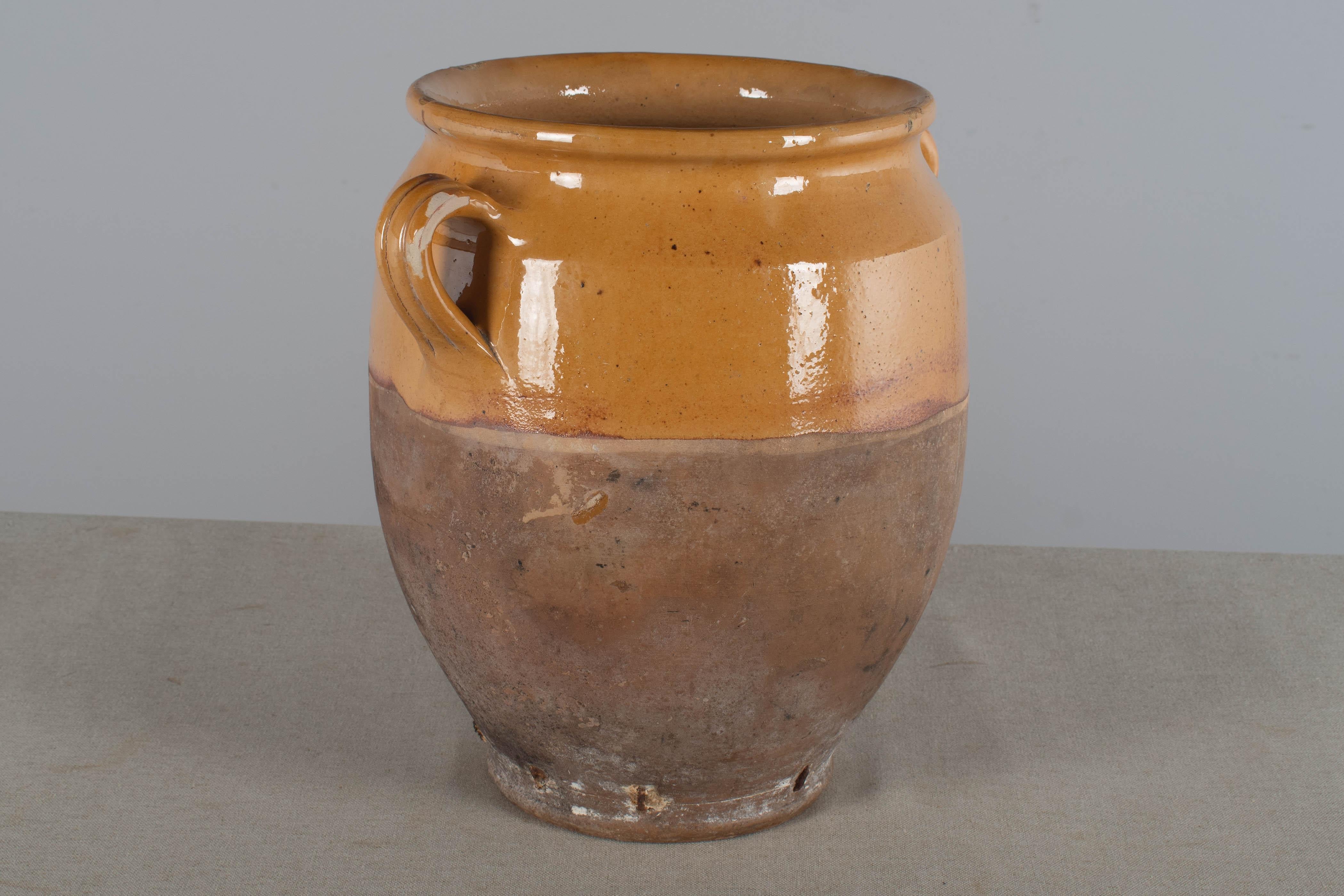 Late 19th century French Terracotta Vase or Pot à confit 11.5