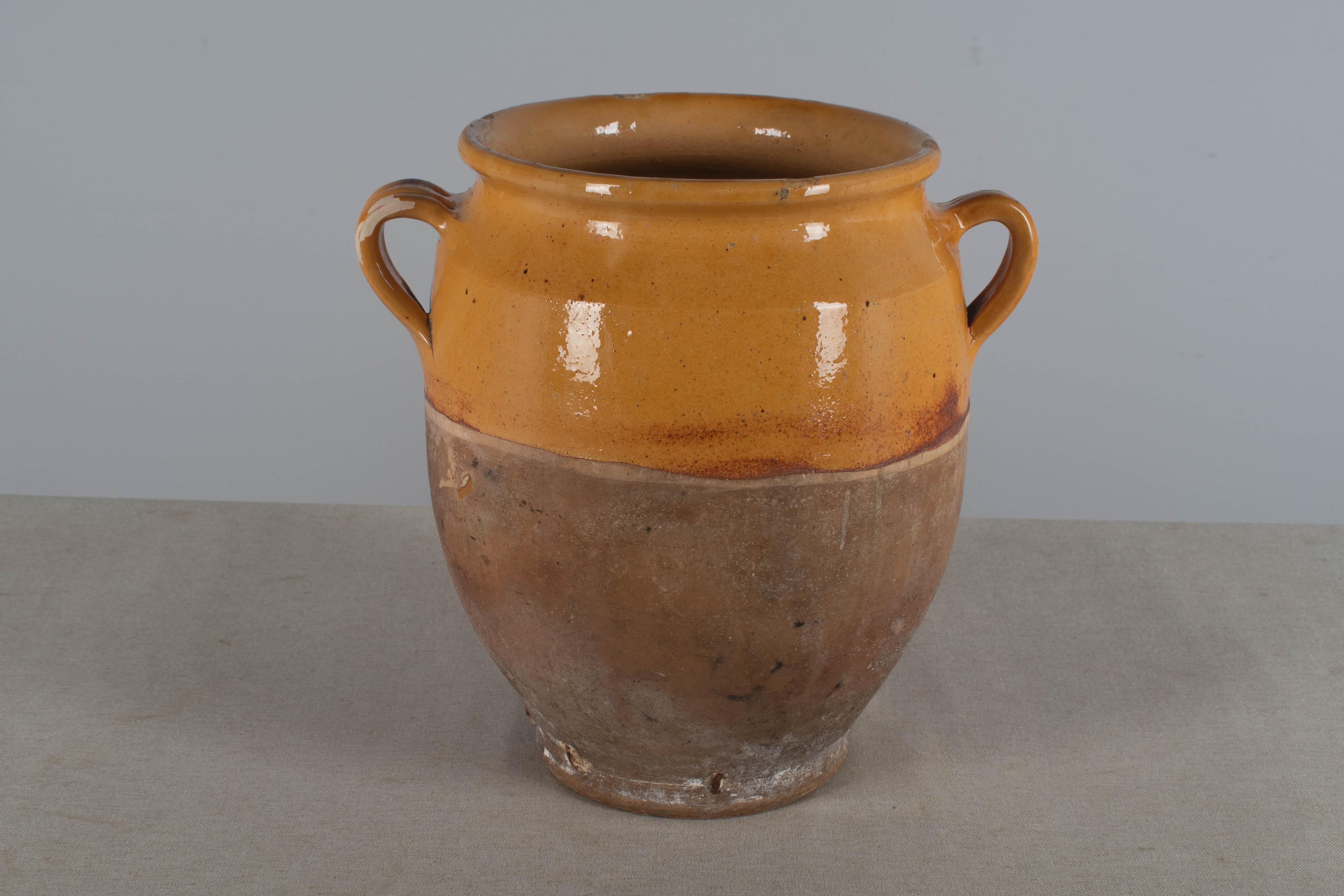 Late 19th century French Terracotta Vase or Pot à confit 11.5