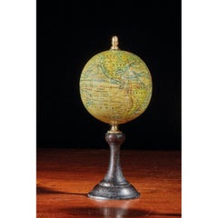 Late 19th Century French Terrestrial Desk Small J. FOREST Globe