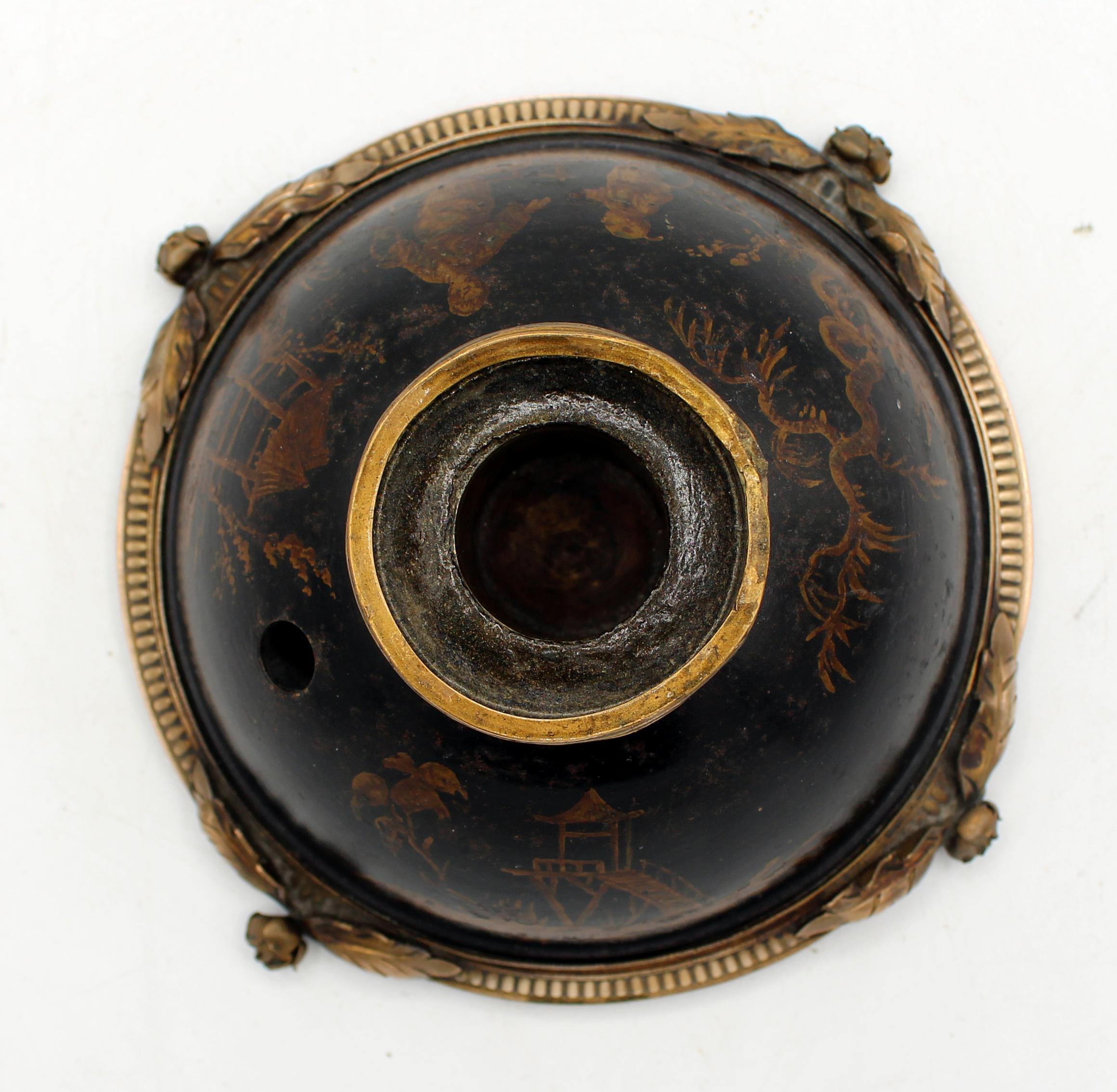 Late 19th Century French Treen Inkwell with Pen Holder In Good Condition For Sale In Chapel Hill, NC