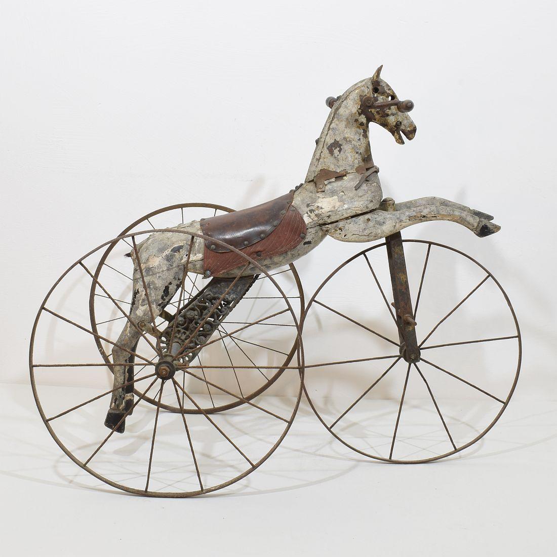 Belle Époque Late 19th Century French Tricycle Horse