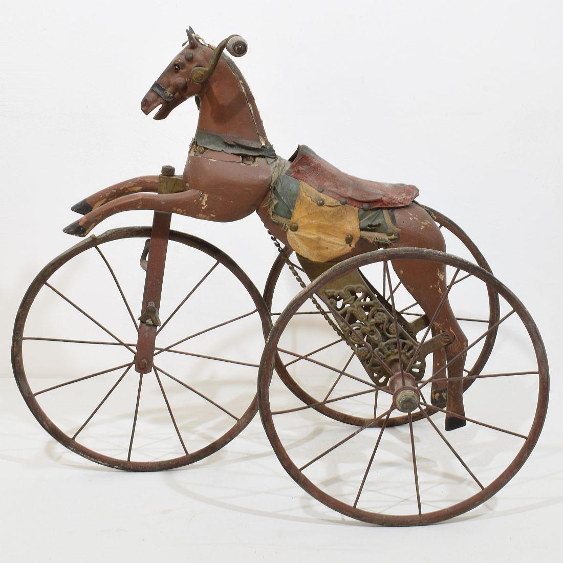 Belle Époque Late 19th Century French Tricycle Horse For Sale