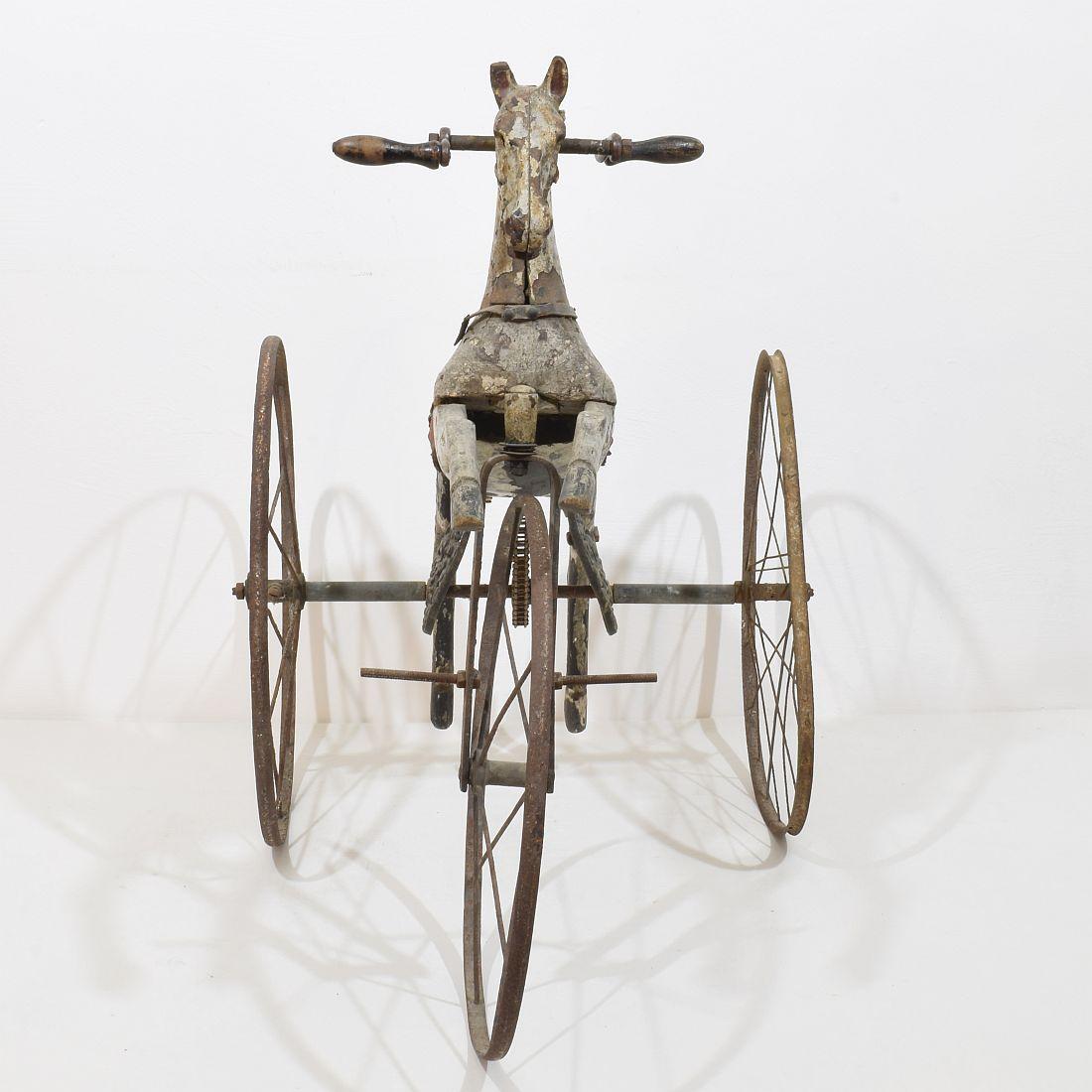 Hand-Crafted Late 19th Century French Tricycle Horse