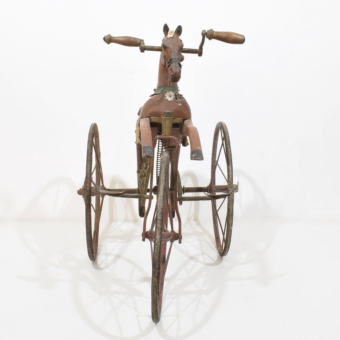 European Late 19th Century French Tricycle Horse For Sale