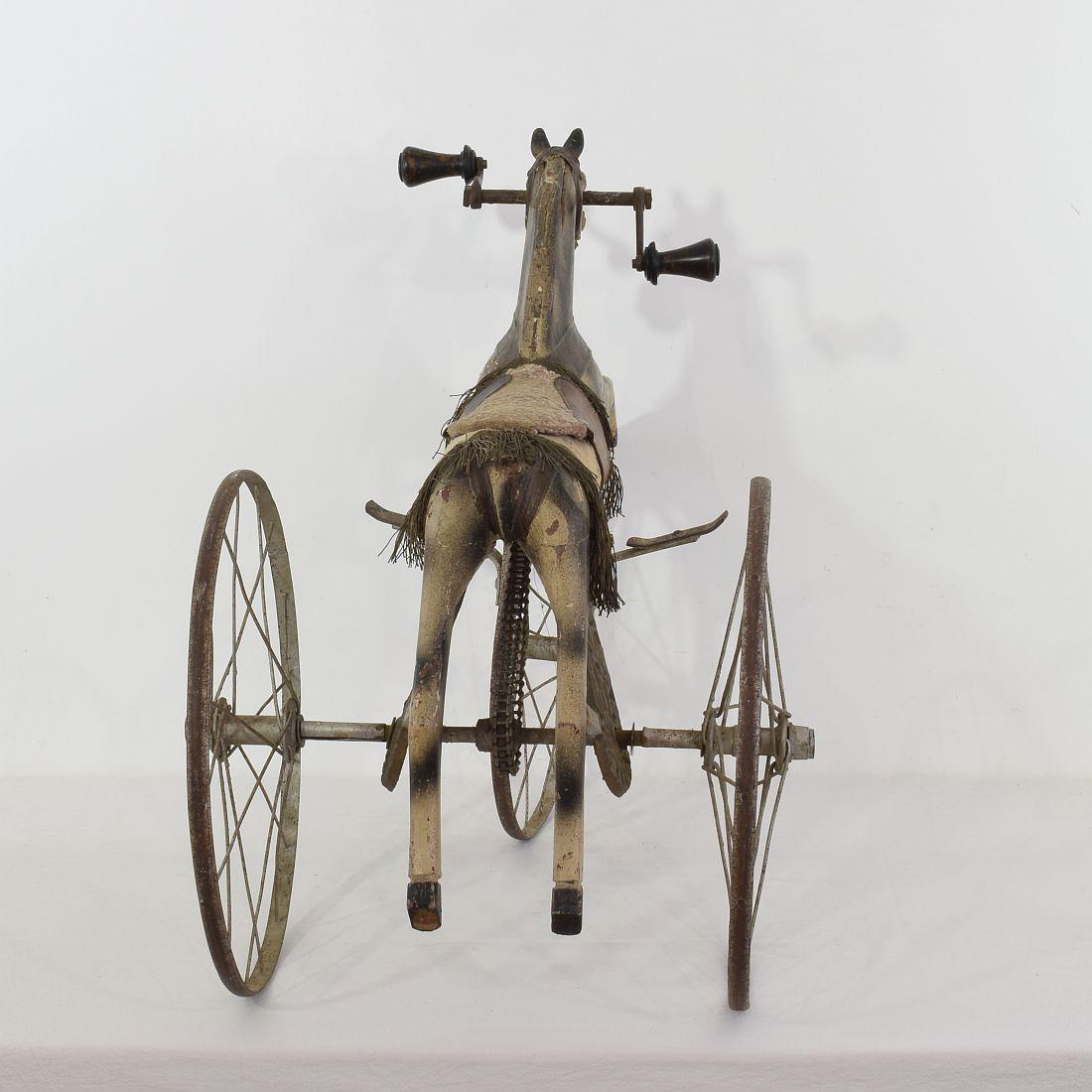 Late 19th Century French Tricycle Horse 1