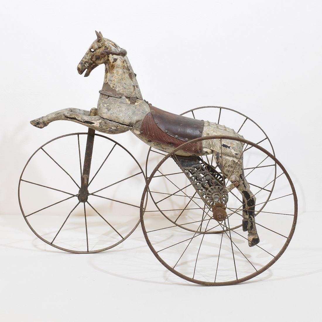 Late 19th Century French Tricycle Horse In Good Condition In Buisson, FR