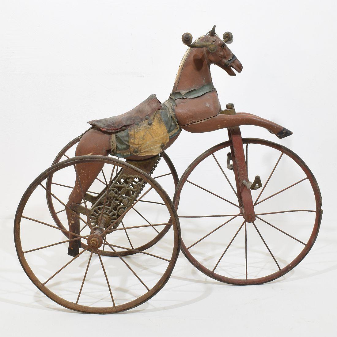 Late 19th Century French Tricycle Horse In Good Condition For Sale In Buisson, FR