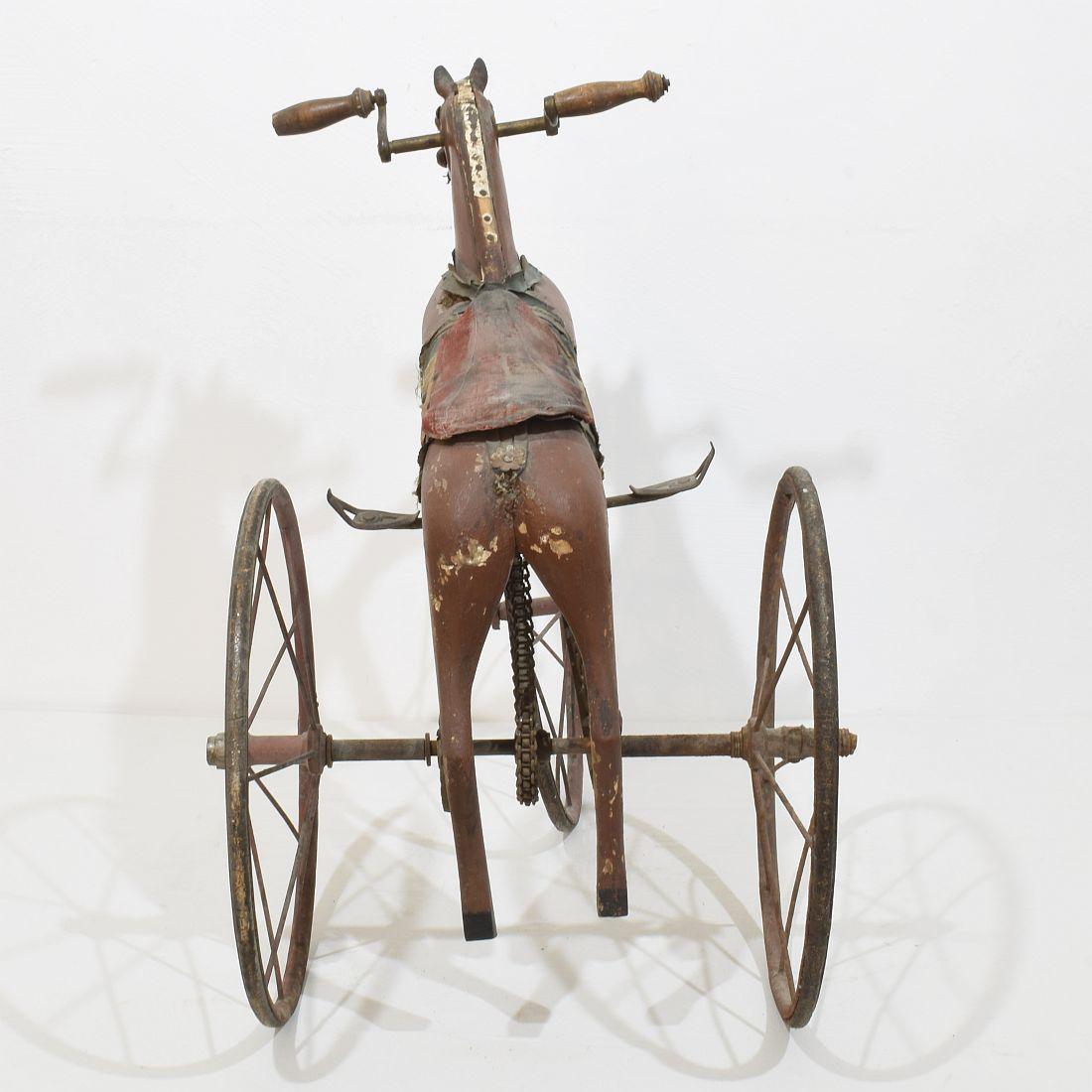 Iron Late 19th Century French Tricycle Horse For Sale