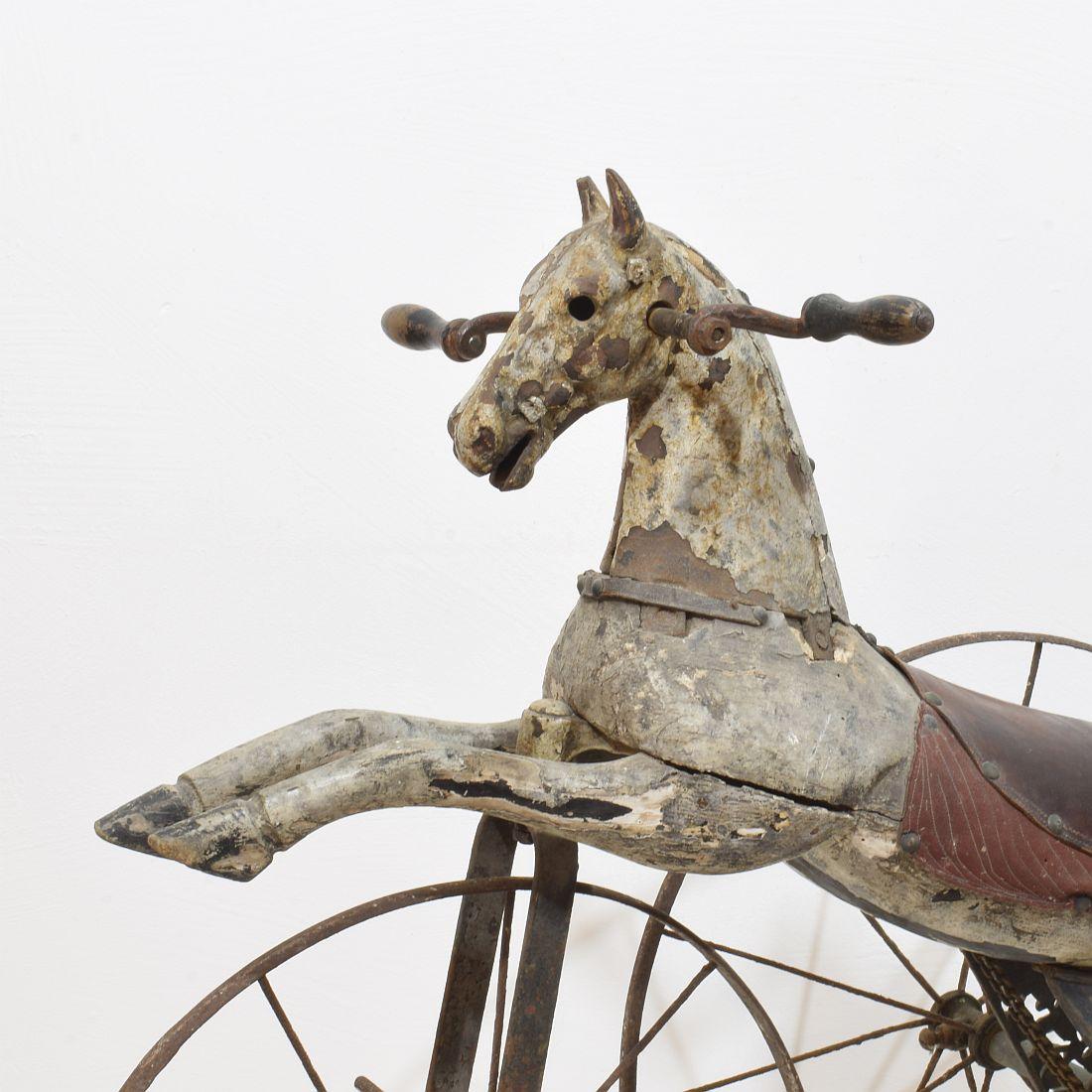 Late 19th Century French Tricycle Horse 1