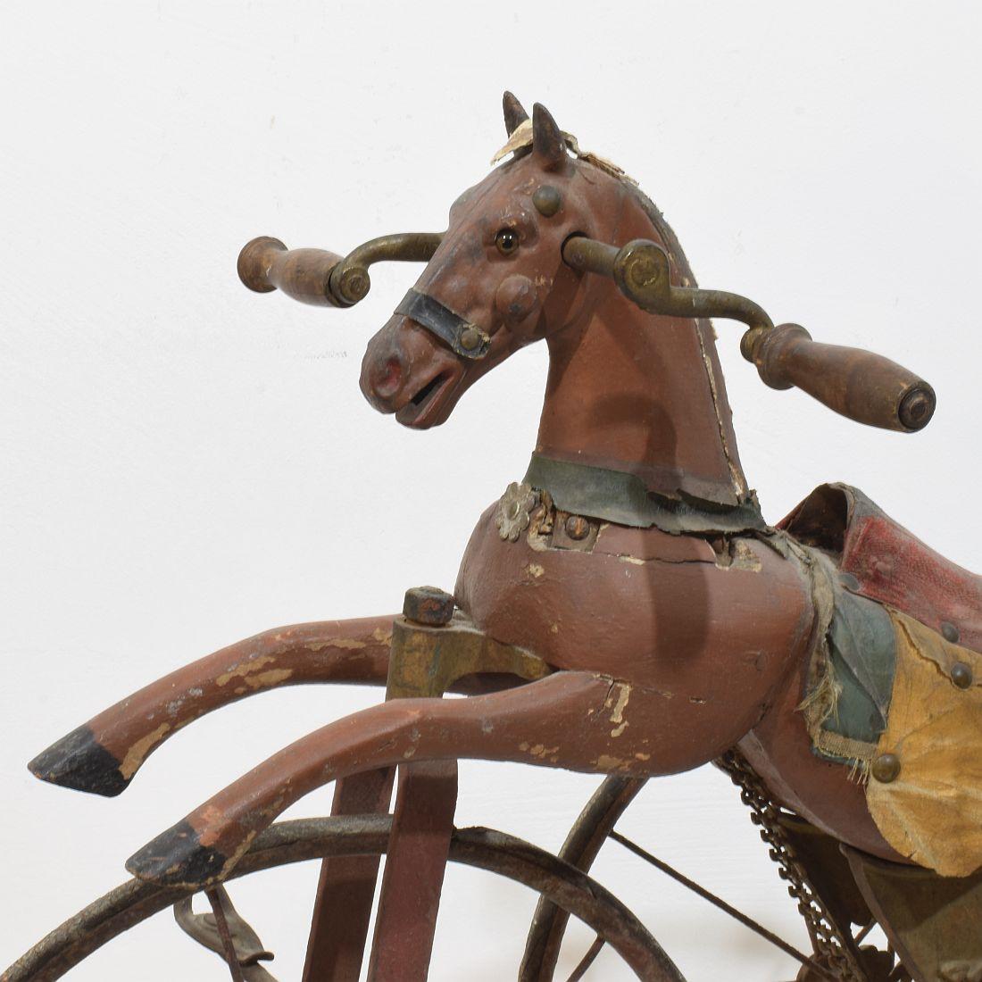 Late 19th Century French Tricycle Horse For Sale 1