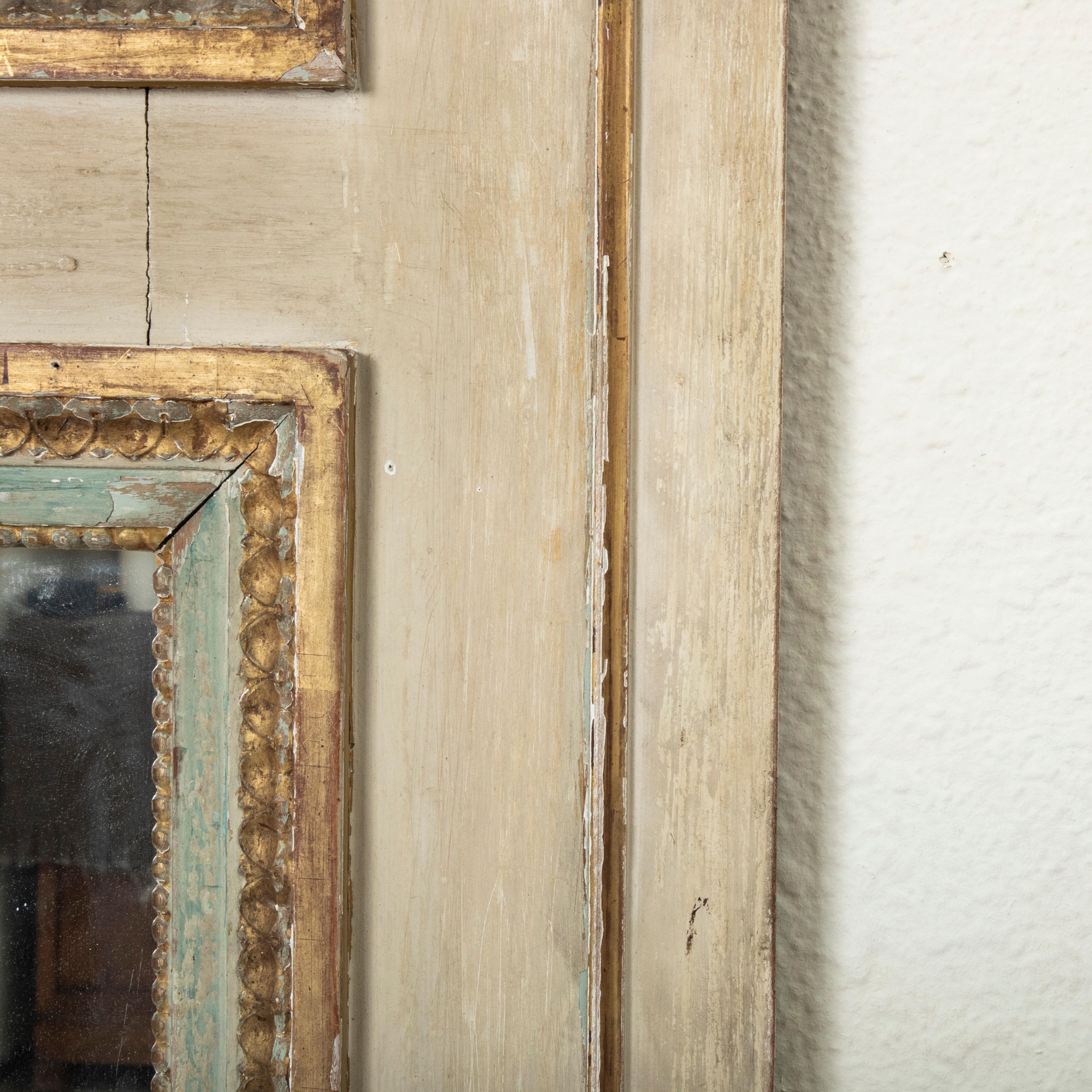 Late 19th Century French Trumeau Mirror with Pastoral Scene Oil Painting For Sale 8