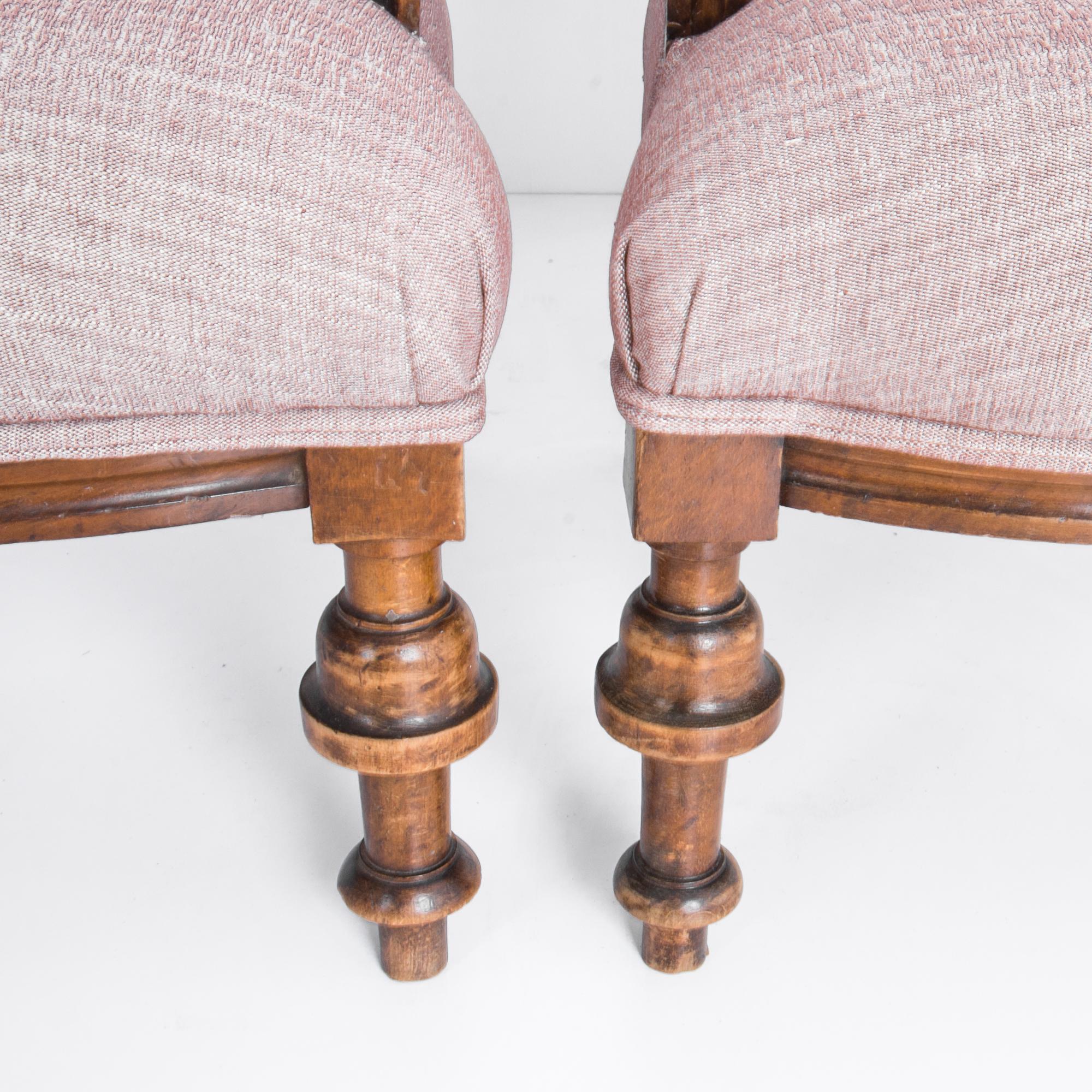 Late 19th Century French Upholstered Armchairs, a Pair 9