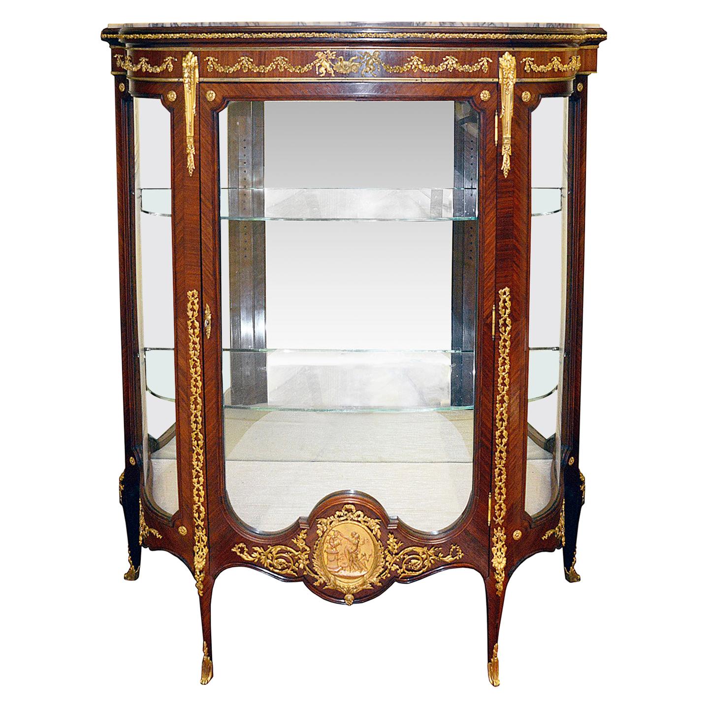 Late 19th Century French Vitrine by Francoise Linke For Sale