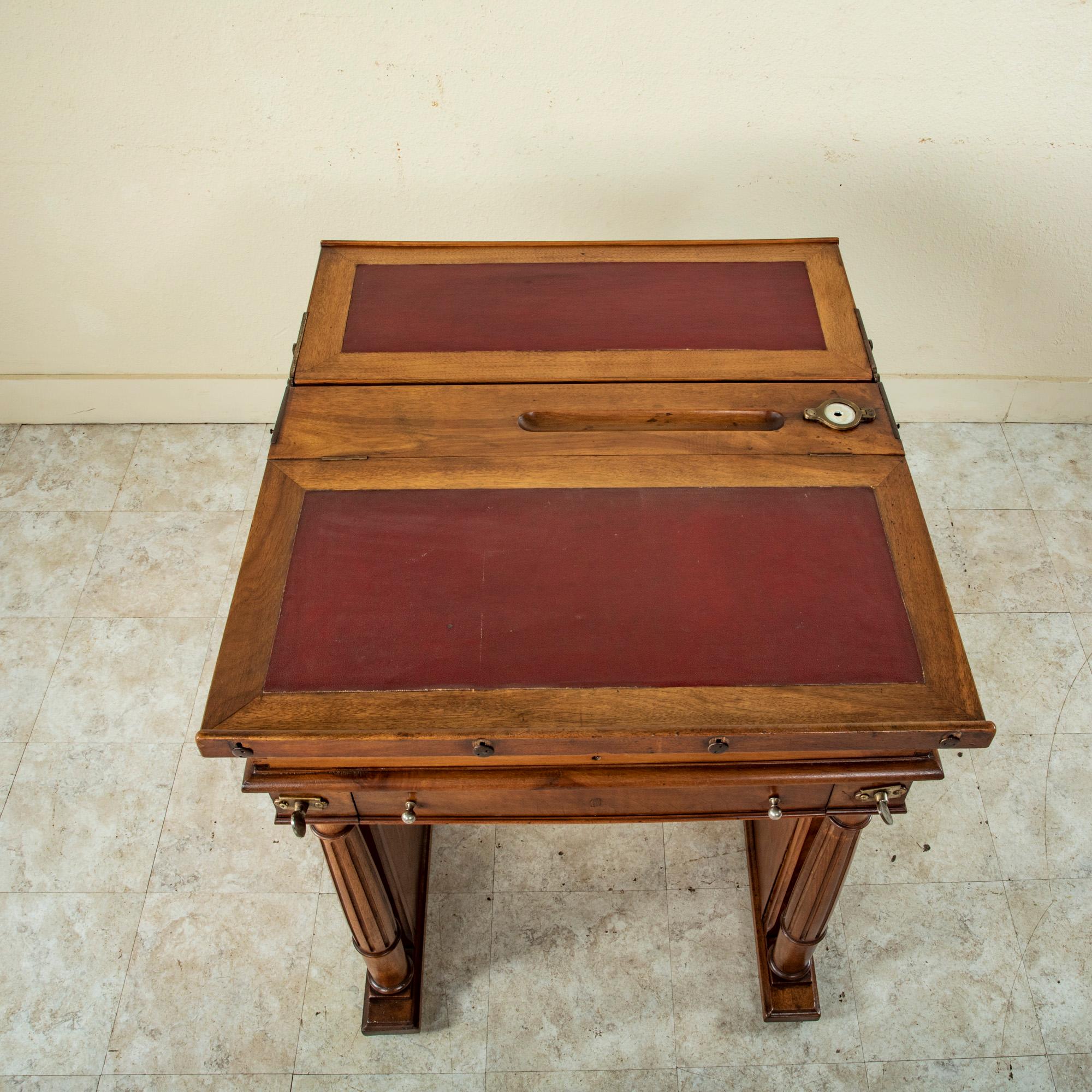 Late 19th Century French Walnut Adjustable Feret Architect's Desk, Standing Desk 6