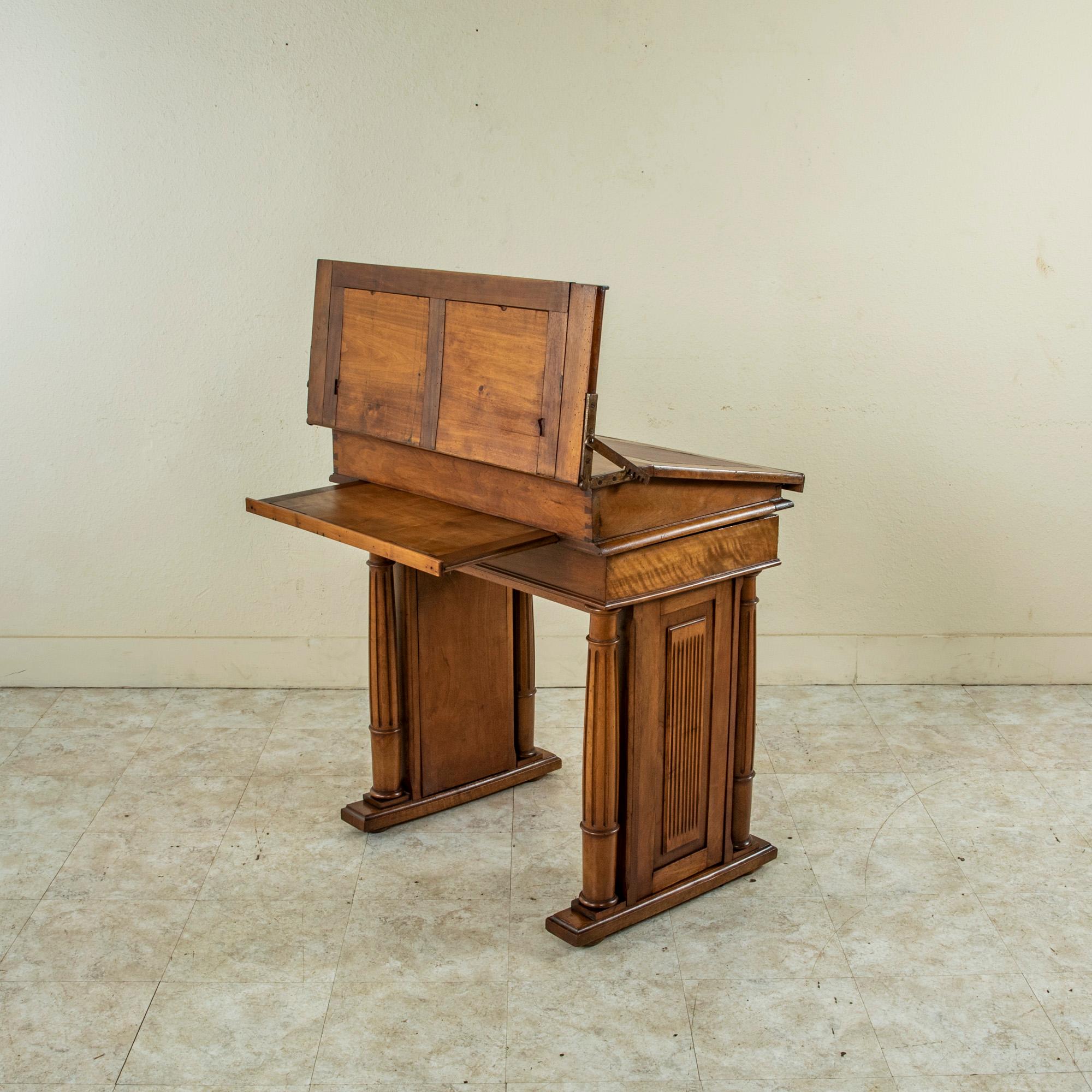 Late 19th Century French Walnut Adjustable Feret Architect's Desk, Standing Desk 8