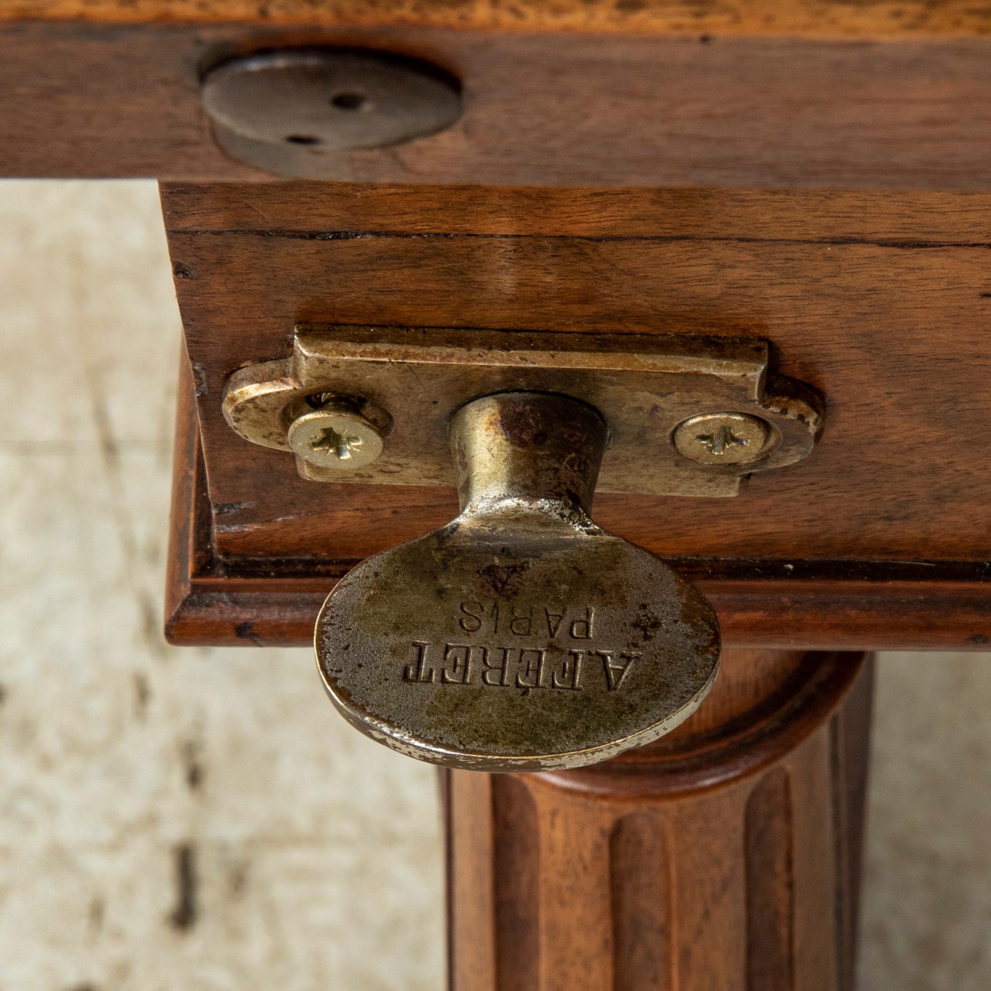 Late 19th Century French Walnut Adjustable Feret Architect's Desk, Standing Desk 10