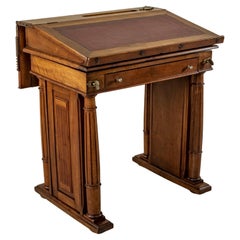 Late 19th Century French Walnut Adjustable Feret Architect's Desk, Standing Desk