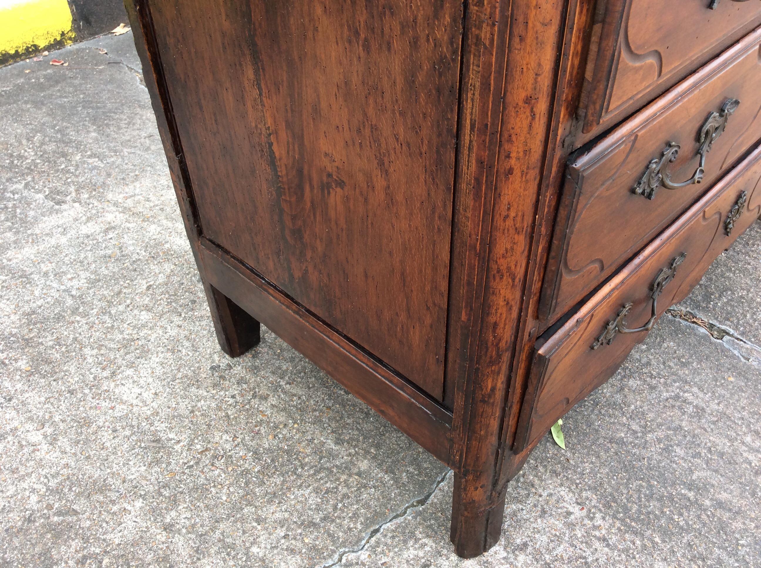 Late 19th Century French Walnut Four Drawer Commode 3