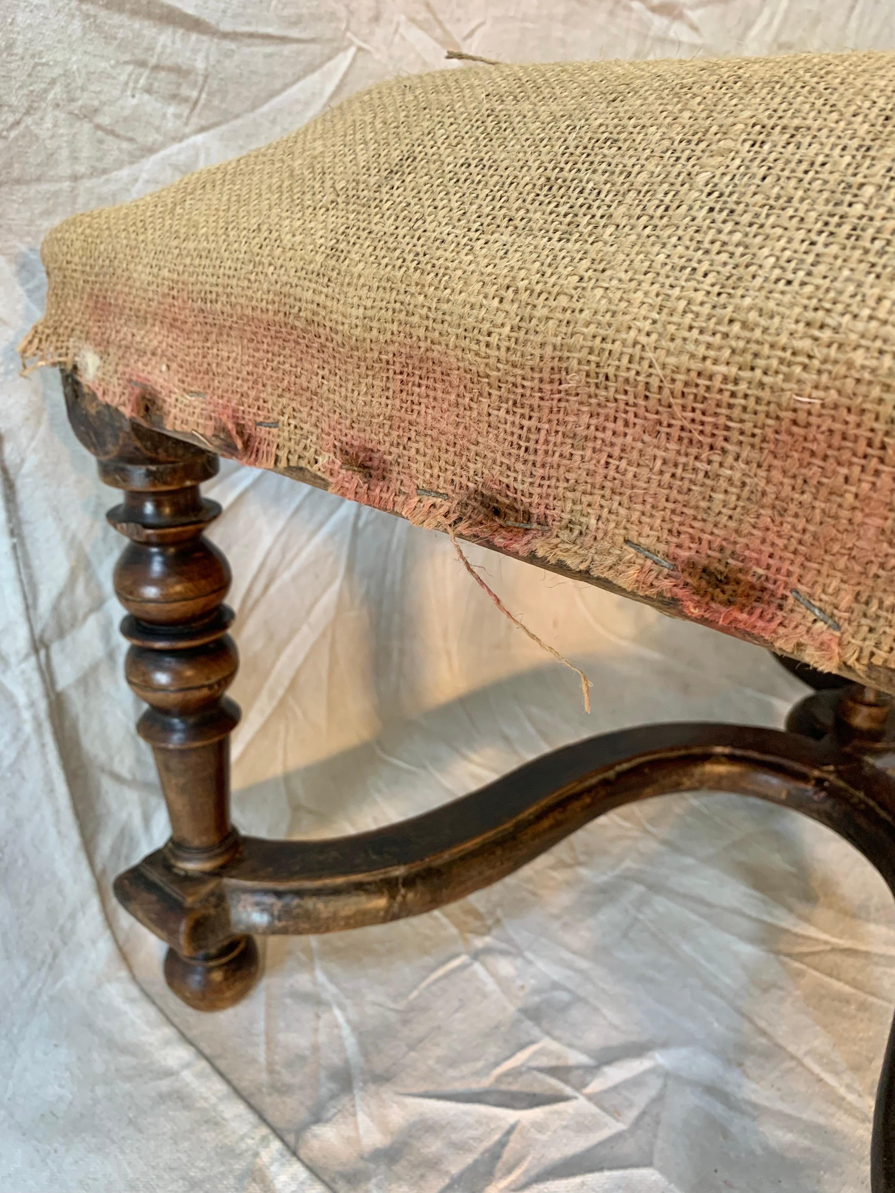 Late 19th Century French Walnut Ottoman 6