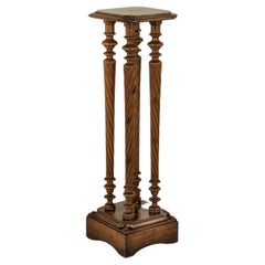 Late 19th Century French Walnut Pedestal, Column, or Sculpture Stand
