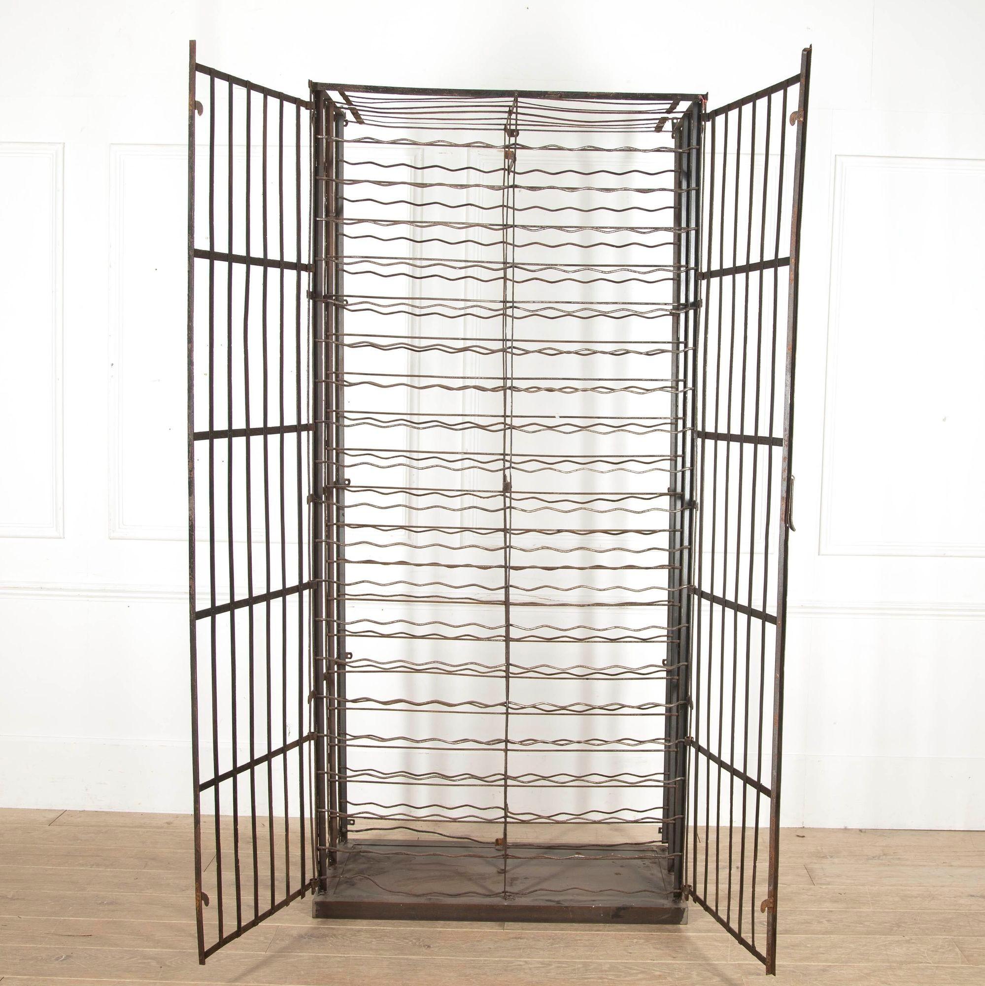 A good scale late 19th century French wine cage with two locking doors.
A wonderfully sculptural piece.