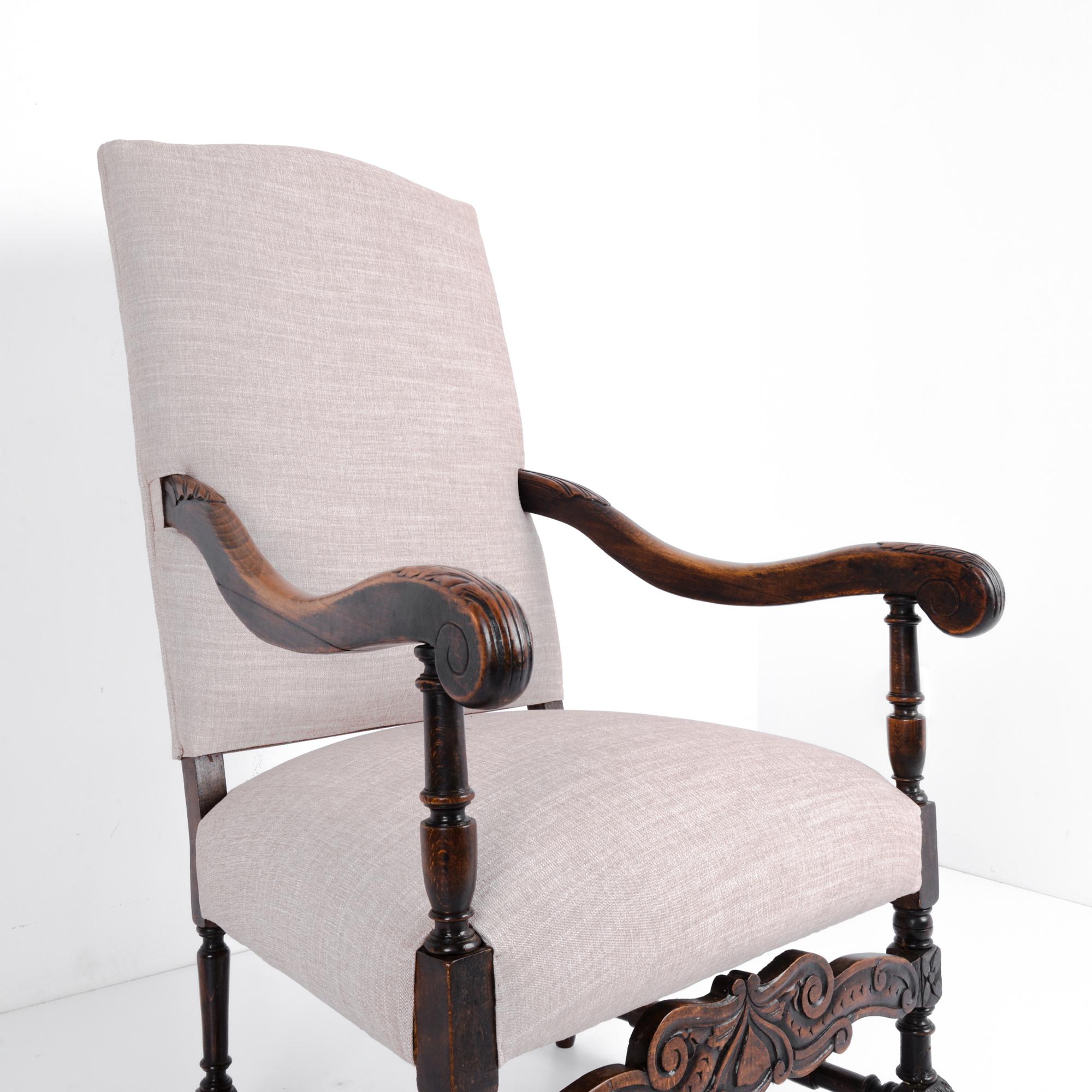 Late 19th Century French Wooden Armchair 4