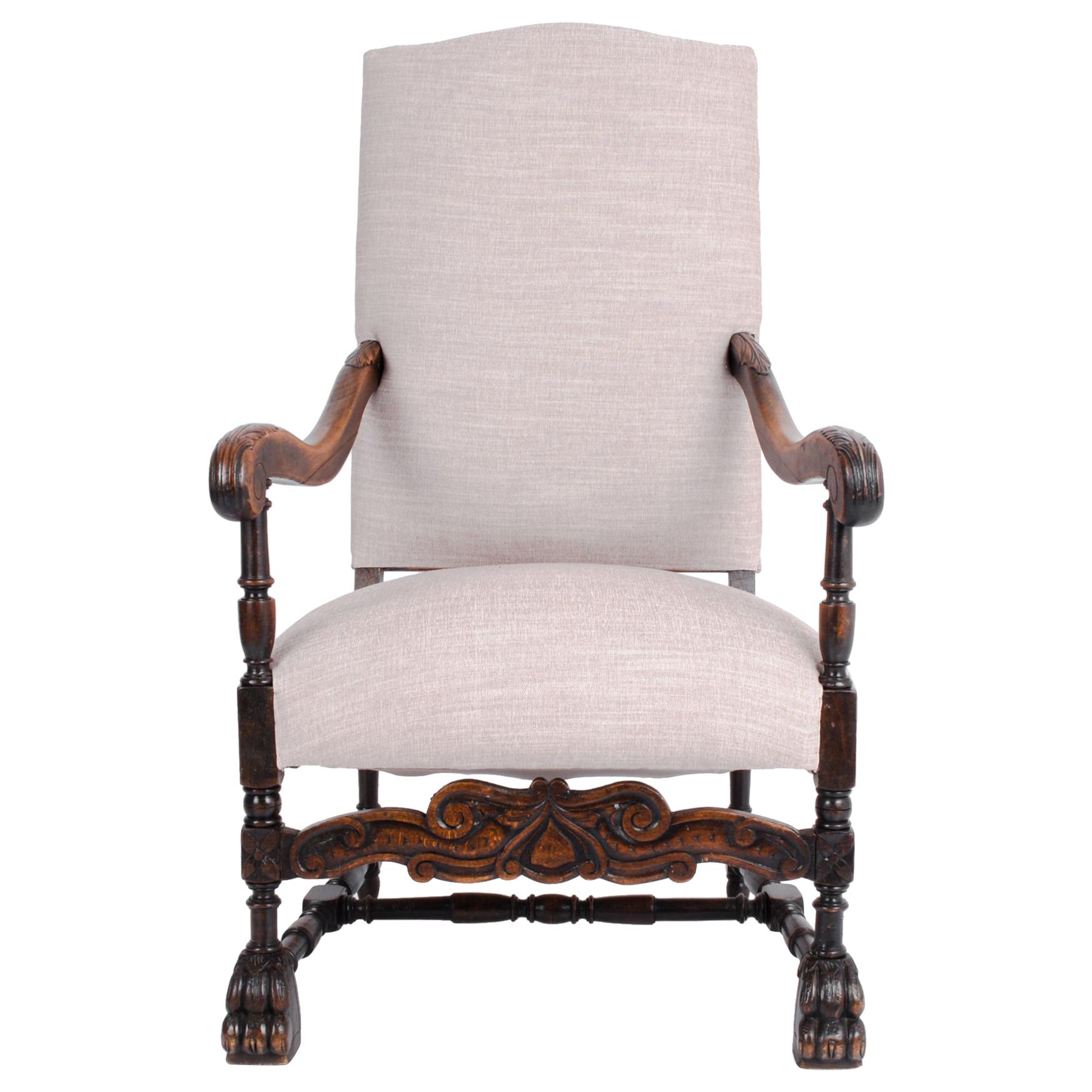 Late 19th Century French Wooden Armchair
