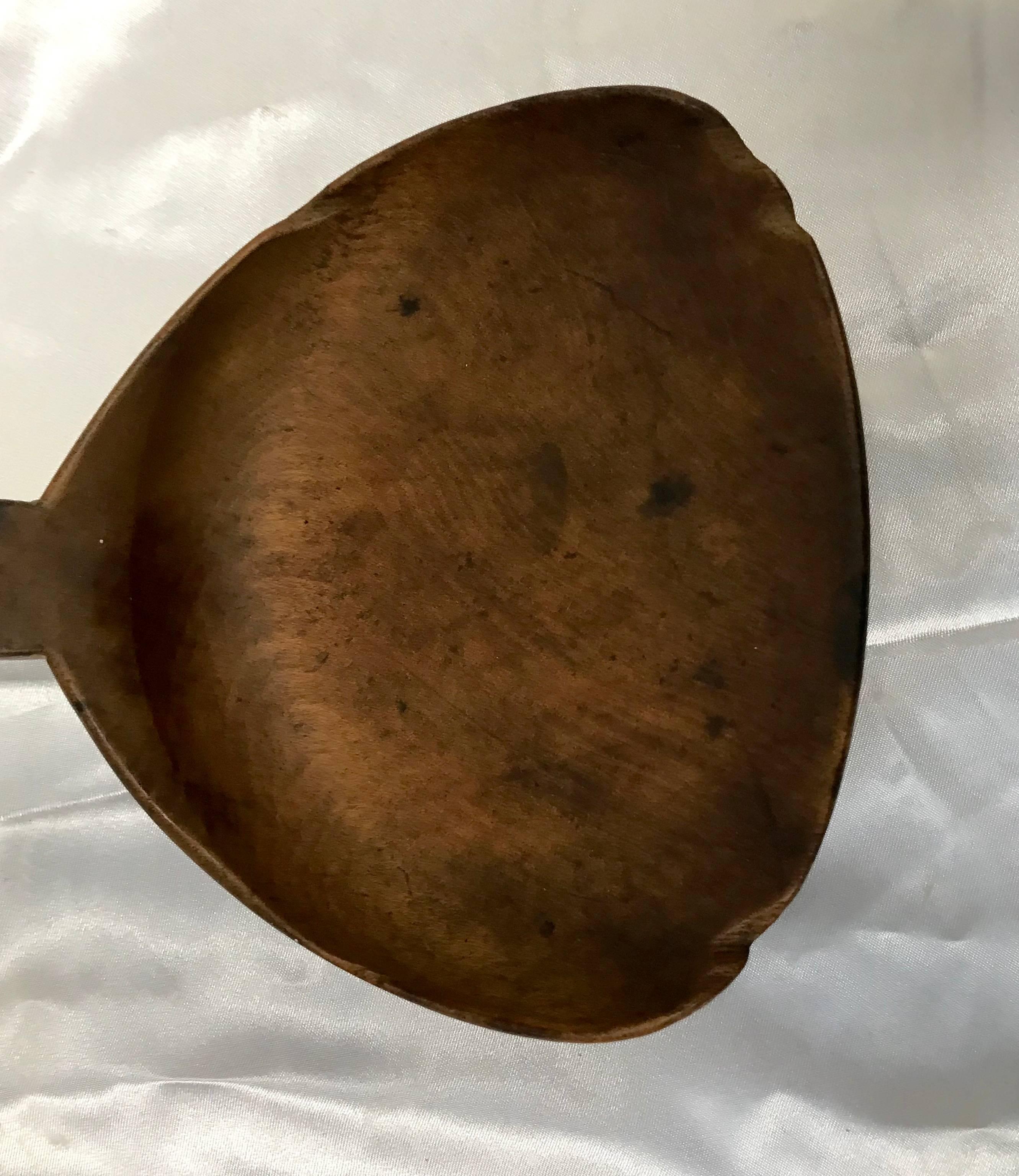 Primitive French Wooden Spoon Paddle, 19th Century