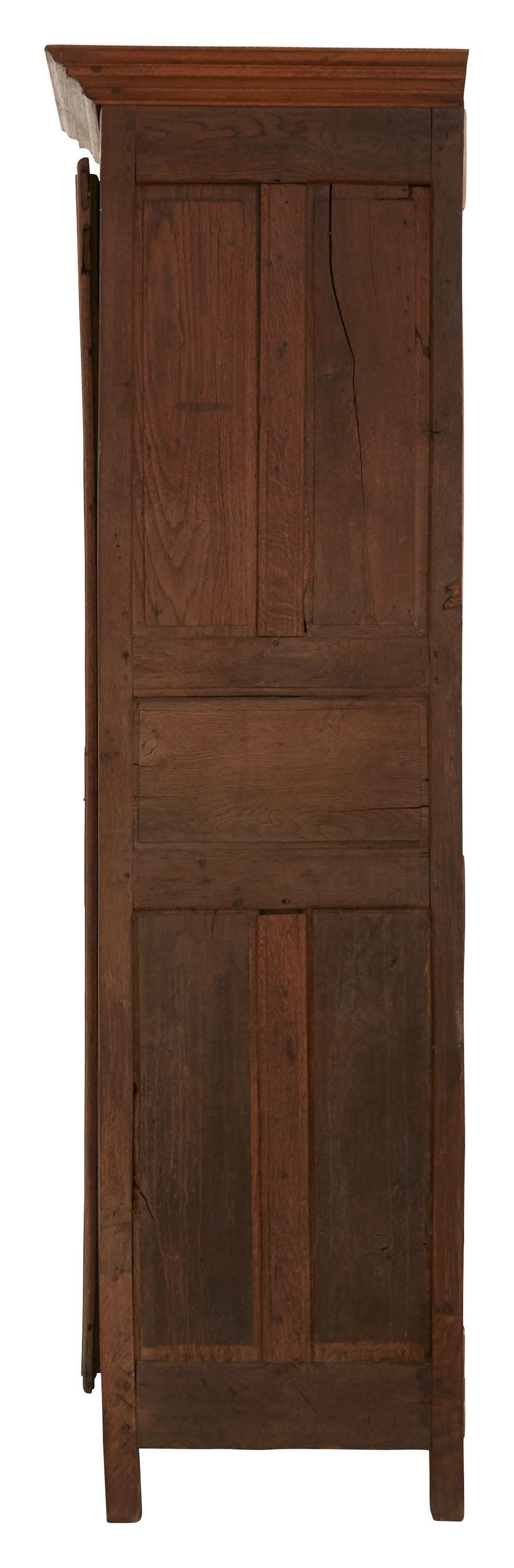 Late 19th Century French Wooden Wardrobe In Good Condition In Chicago, IL