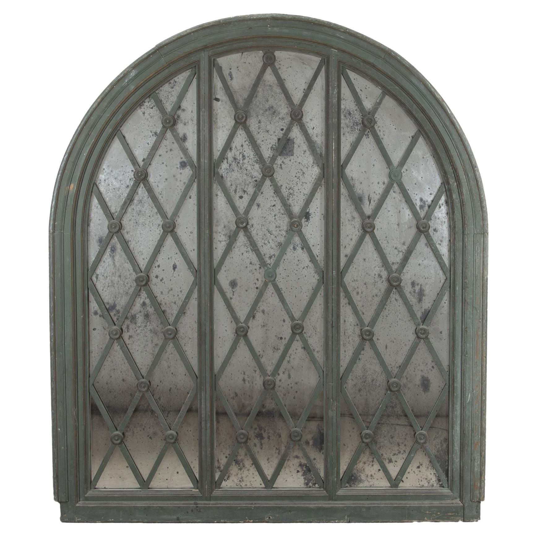 Late 19th Century French Wooden Window Frame Converted to Mirror