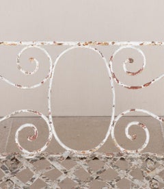 Late 19th Century French Wrought Iron Garden Seat