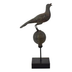 Antique Late 19th Century French Zinc Bird Roof Finial
