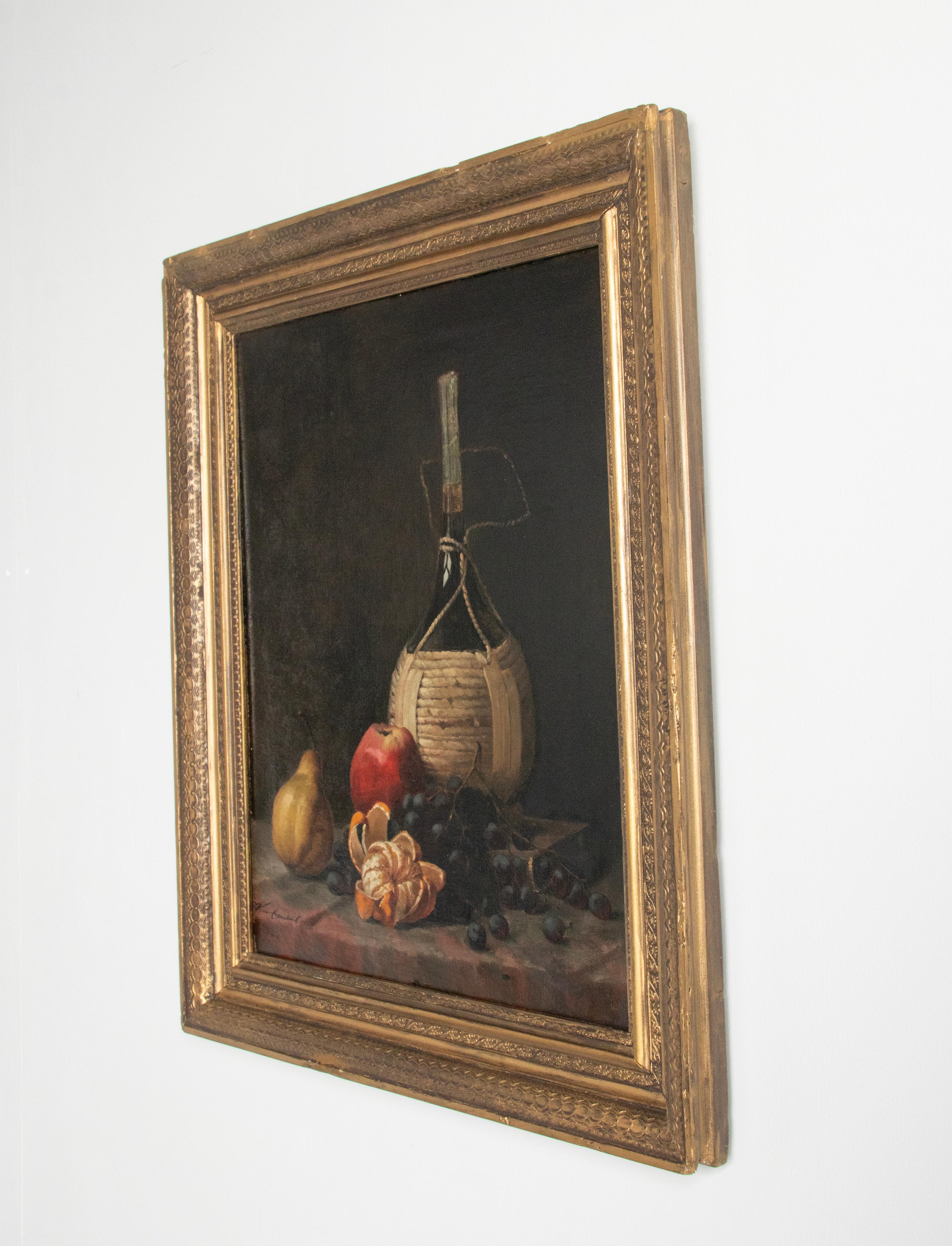 Late 19th Century Fruit Still Life Oil Painting by Van Arendonk In Good Condition For Sale In Casteren, Noord-Brabant