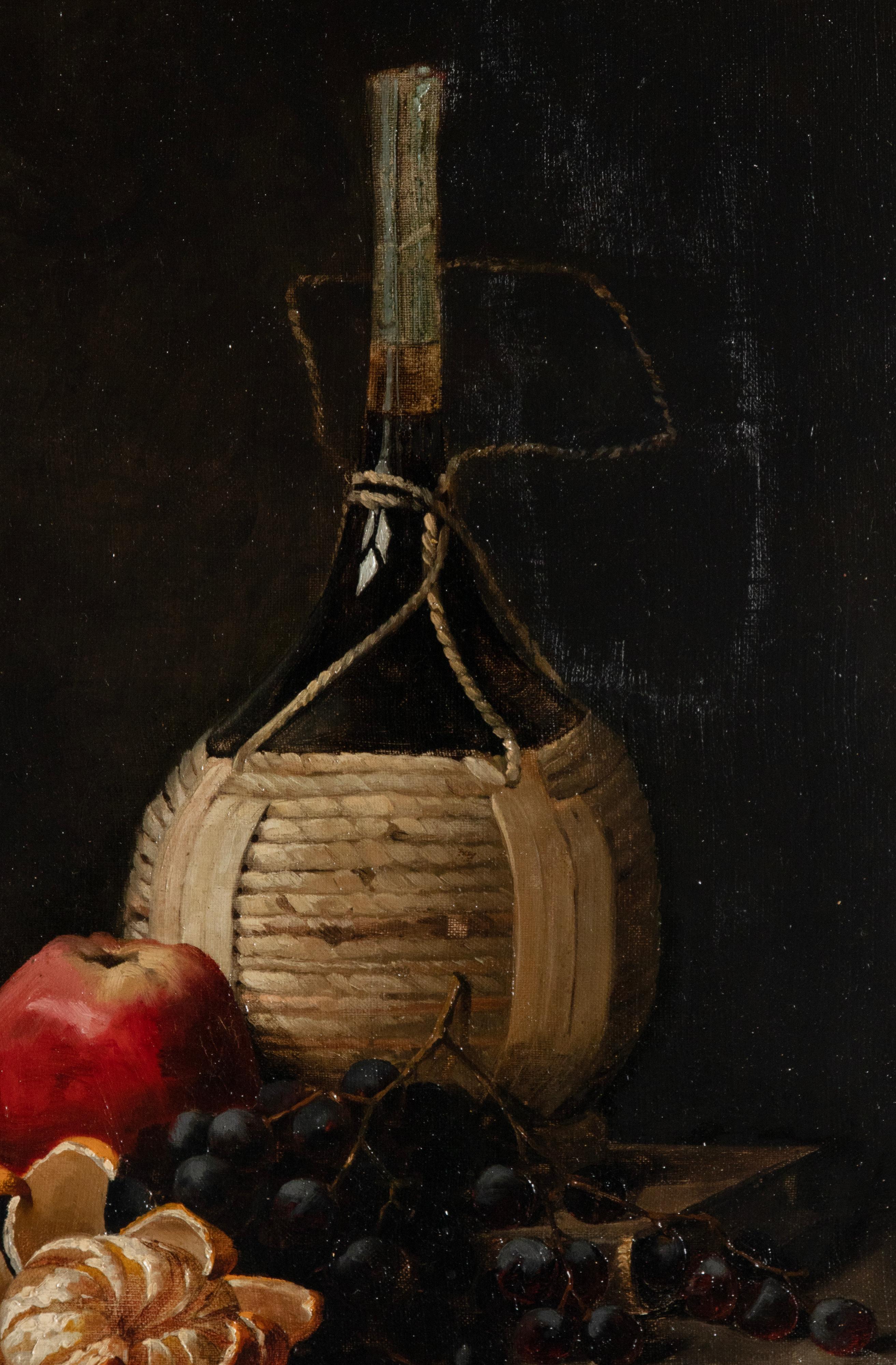 Late 19th Century Fruit Still Life Oil Painting by Van Arendonk For Sale 1
