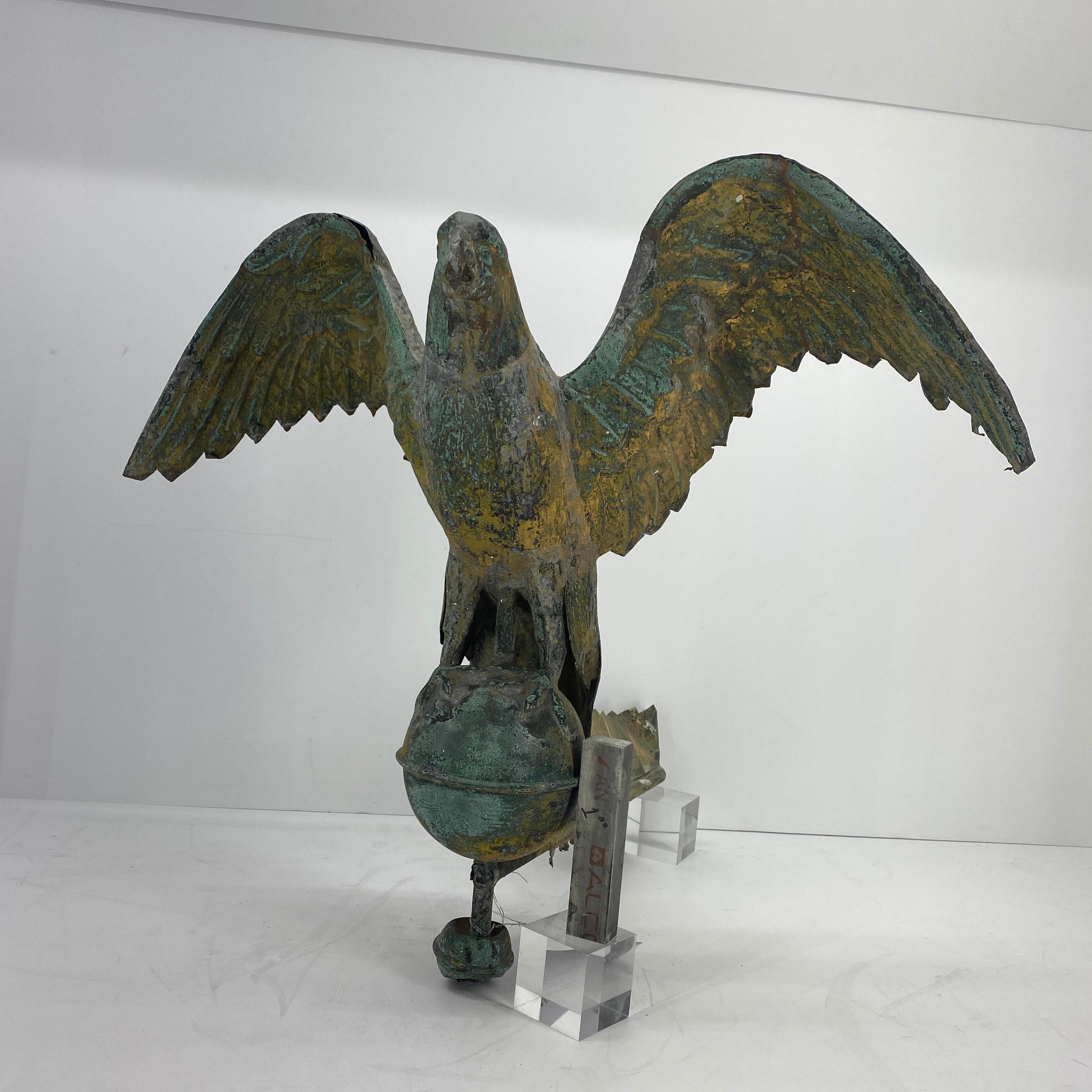 antique copper eagle weathervane