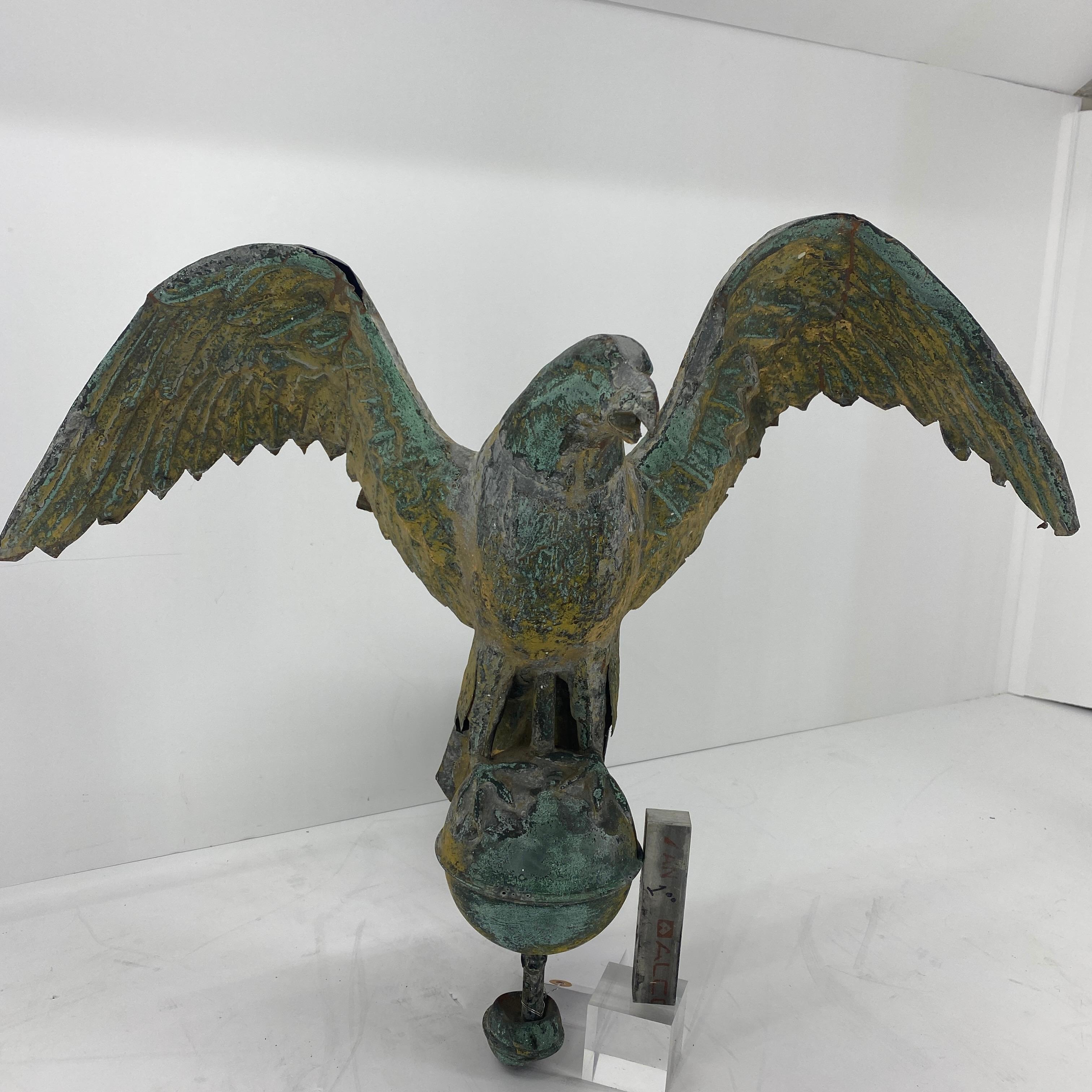 Late 19th Century Full Body Eagle Weather Vane Fragment In Fair Condition In Haddonfield, NJ