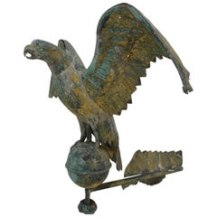 Antique Late 19th Century Full Body Eagle Weather Vane Fragment