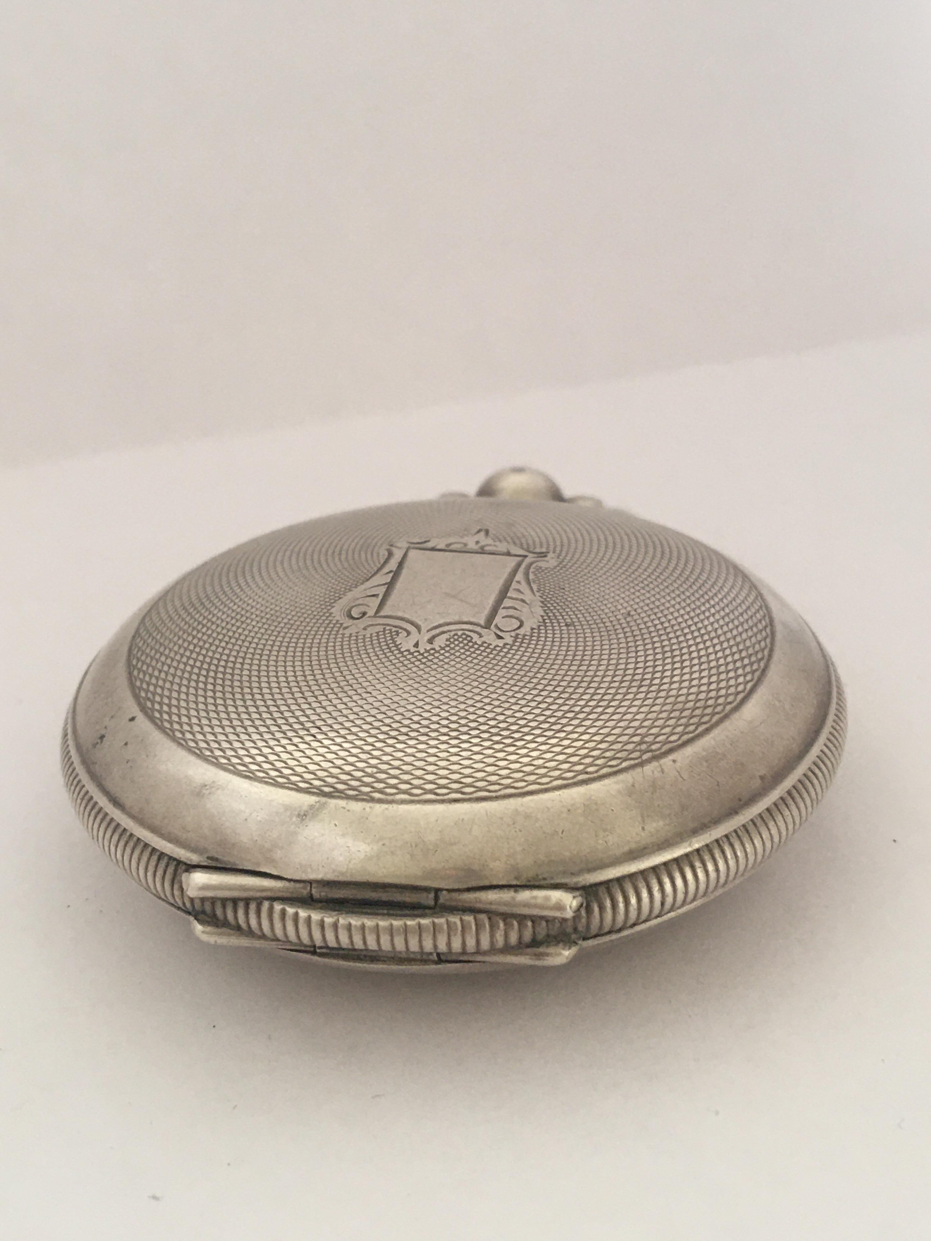 Late 19th Century Full Hunter Silver Made for the Turkish Market Pocket Watch 10