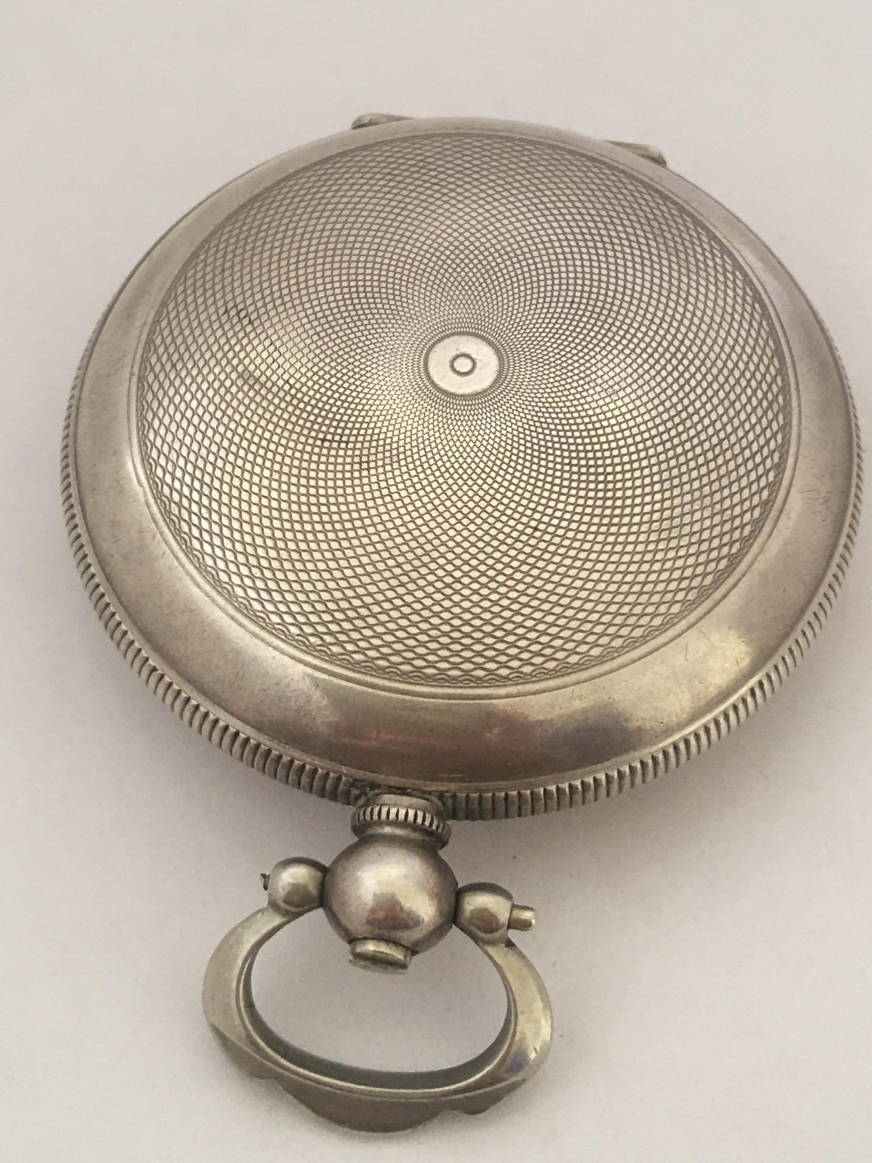 Late 19th Century Full Hunter Silver Made for the Turkish Market Pocket Watch In Good Condition In Carlisle, GB