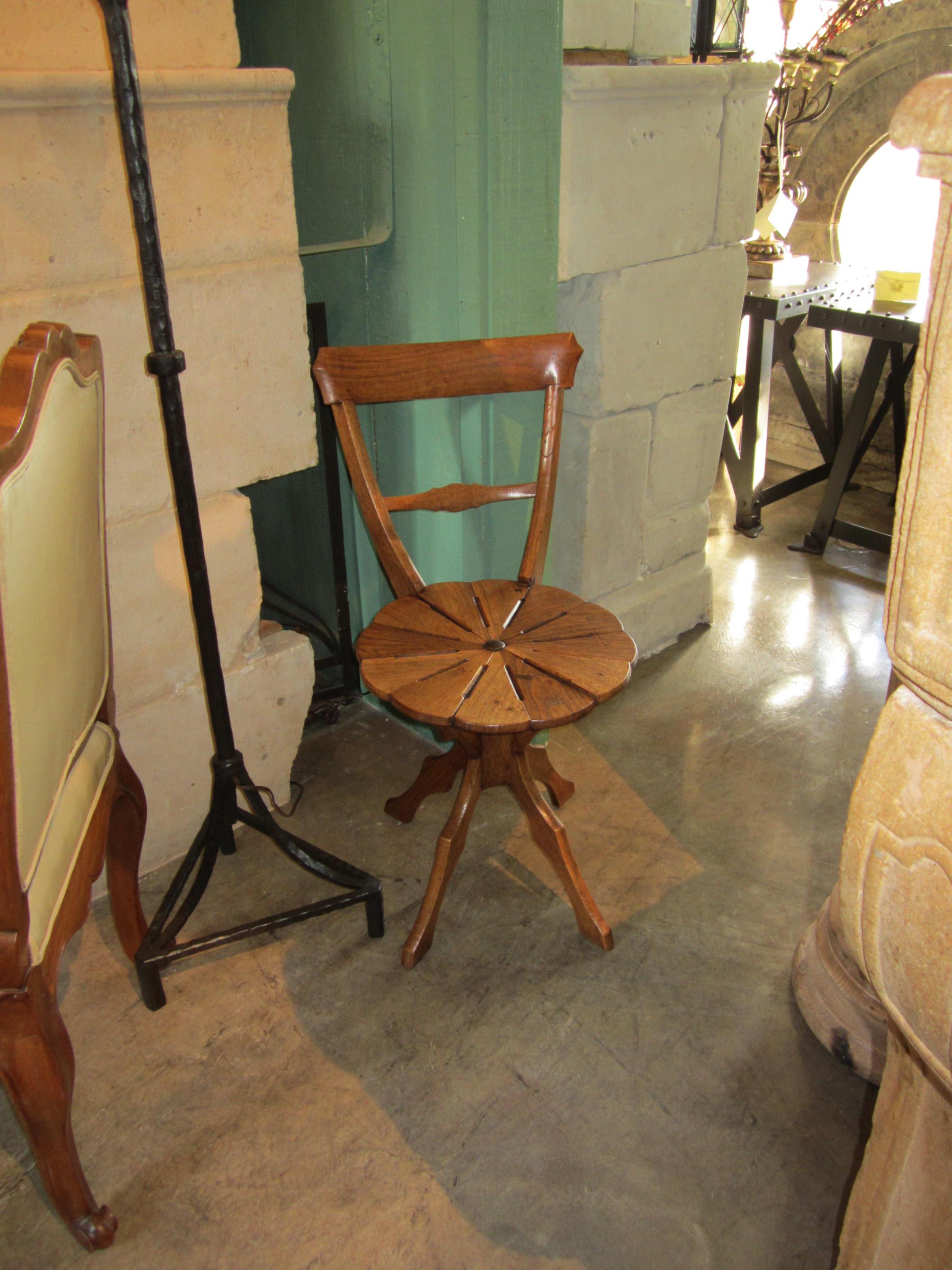 French 19th Century Garden Patio Kitchen Chairs Side Hallway Seats Los Angeles Antiques For Sale