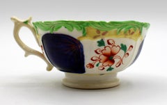 Late 19th Century Gaudy Welsh "Burma" Pattern Cup and Saucer